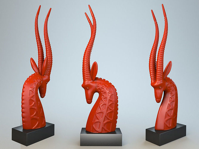 Sculpture Antelope P 3D print model