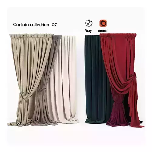 Curtain collection 07 3D model