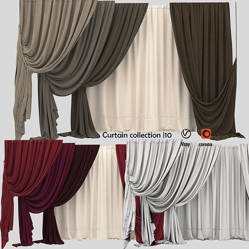 Curtain collection 10 3D model
