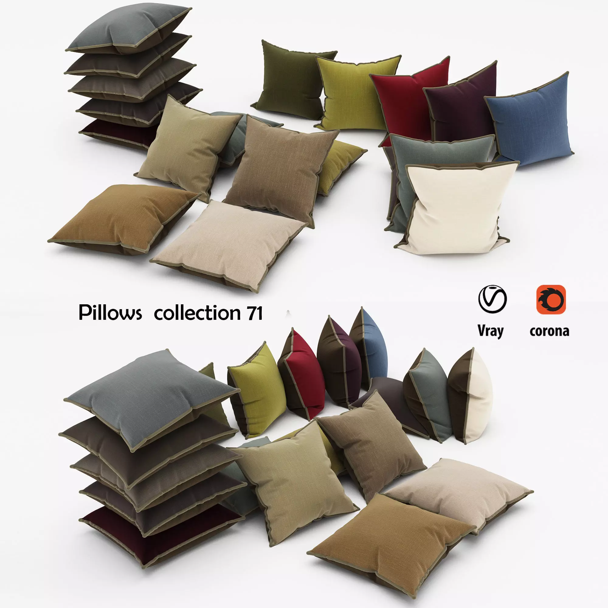 Pillows collection 71 3D model