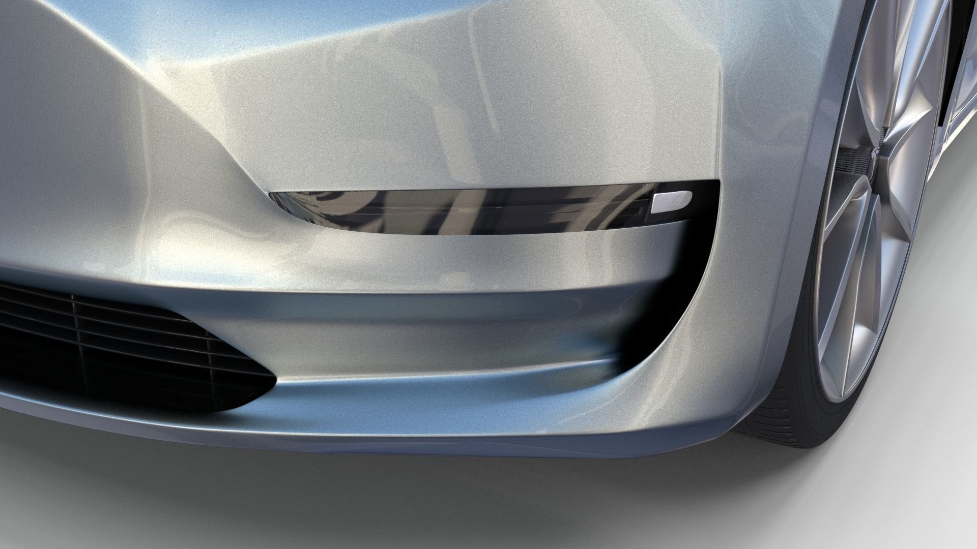 Tesla Model 3 Silver 3D model_17