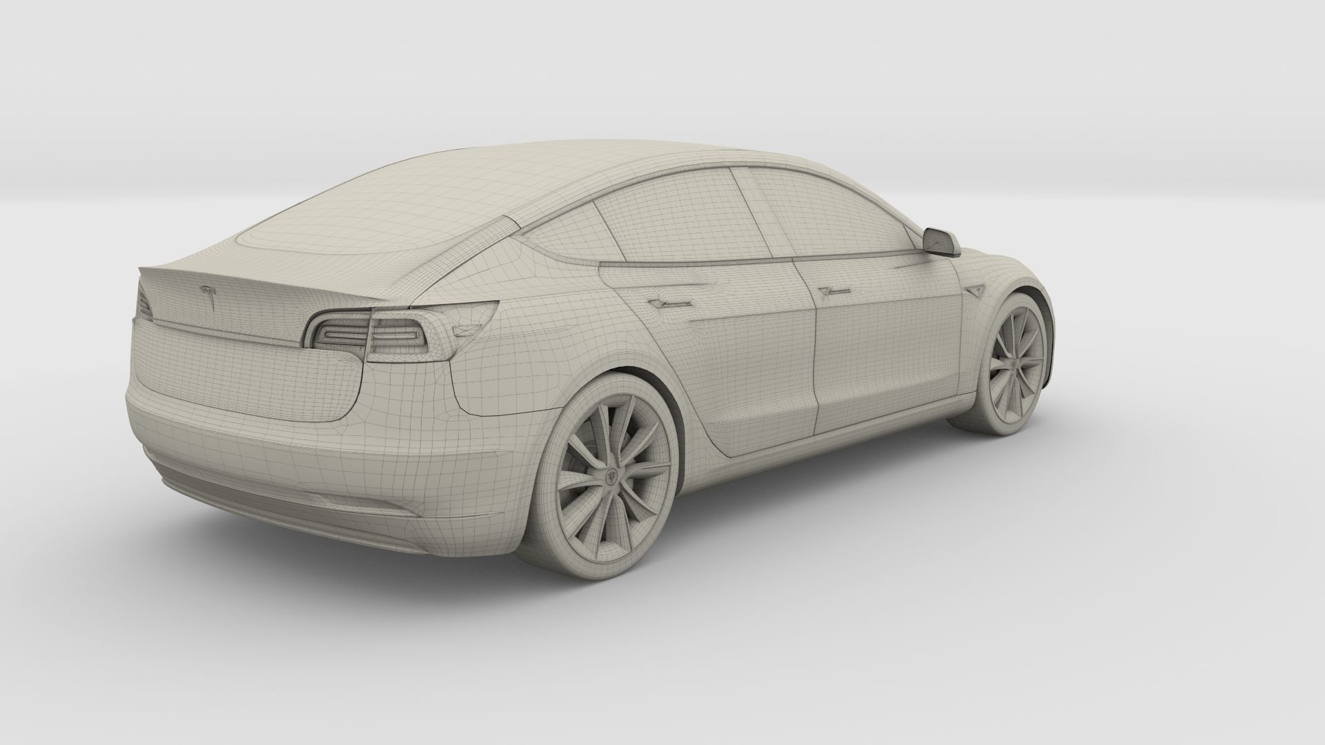 Tesla Model 3 Silver 3D model_21