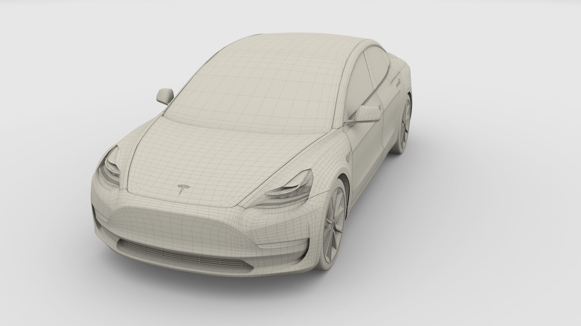 Tesla Model 3 Silver 3D model_41