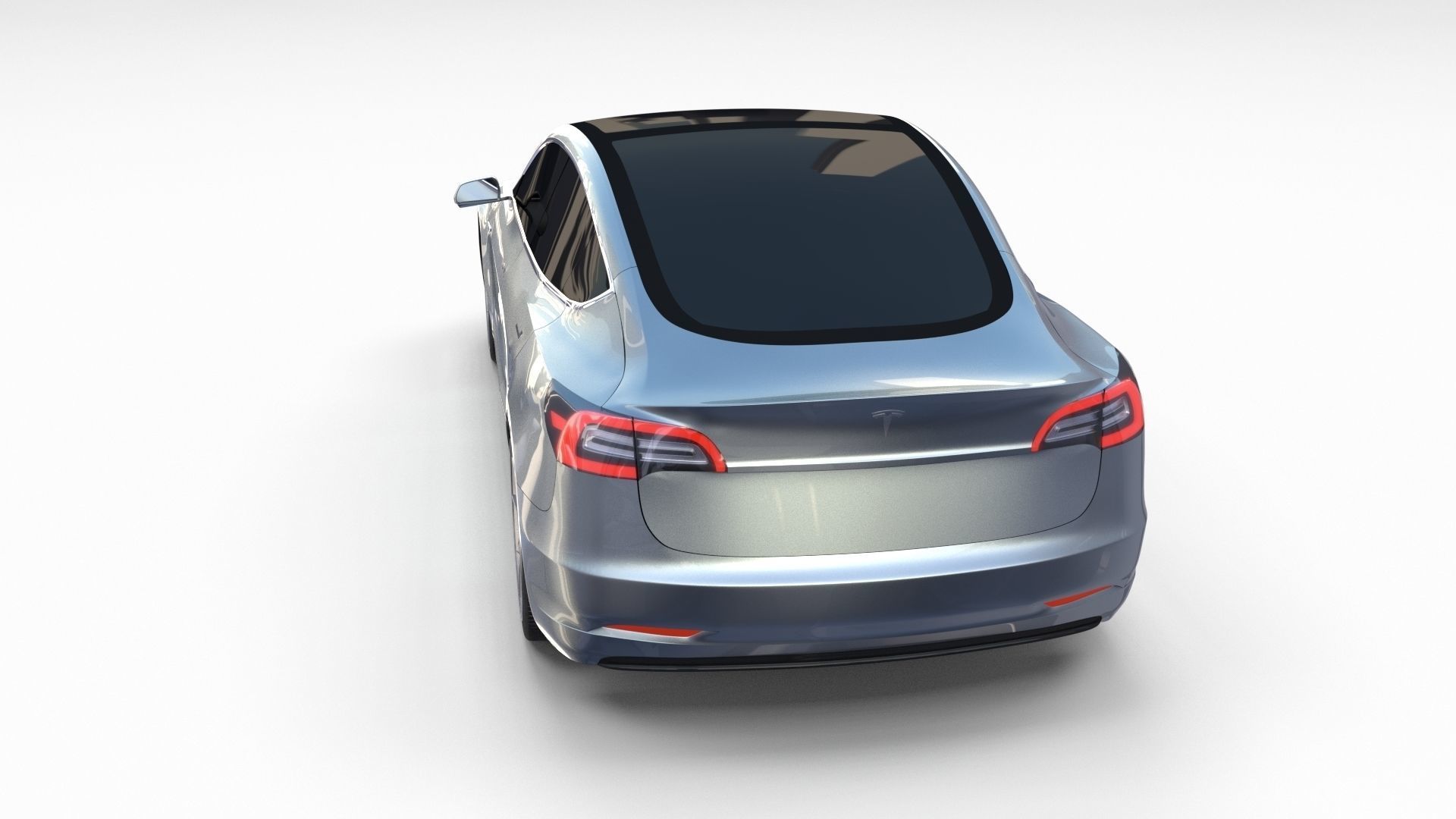 Tesla Model 3 Silver 3D model_31