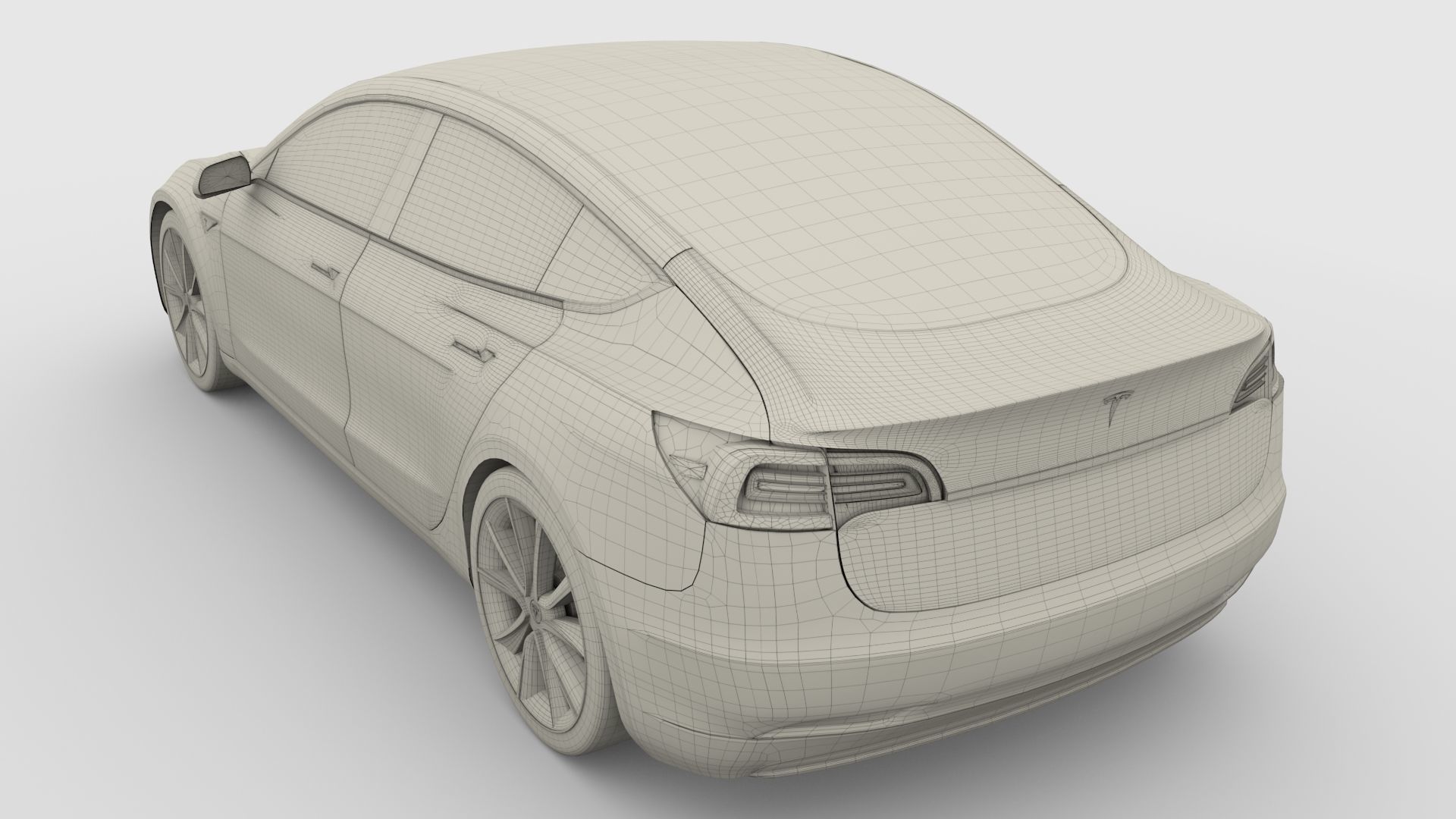 Tesla Model 3 Silver 3D model_44