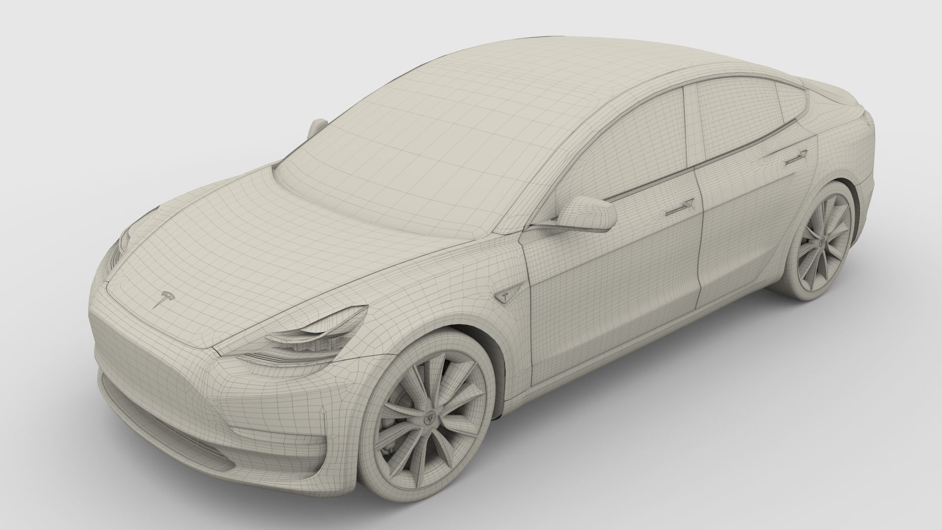 Tesla Model 3 Silver 3D model_43