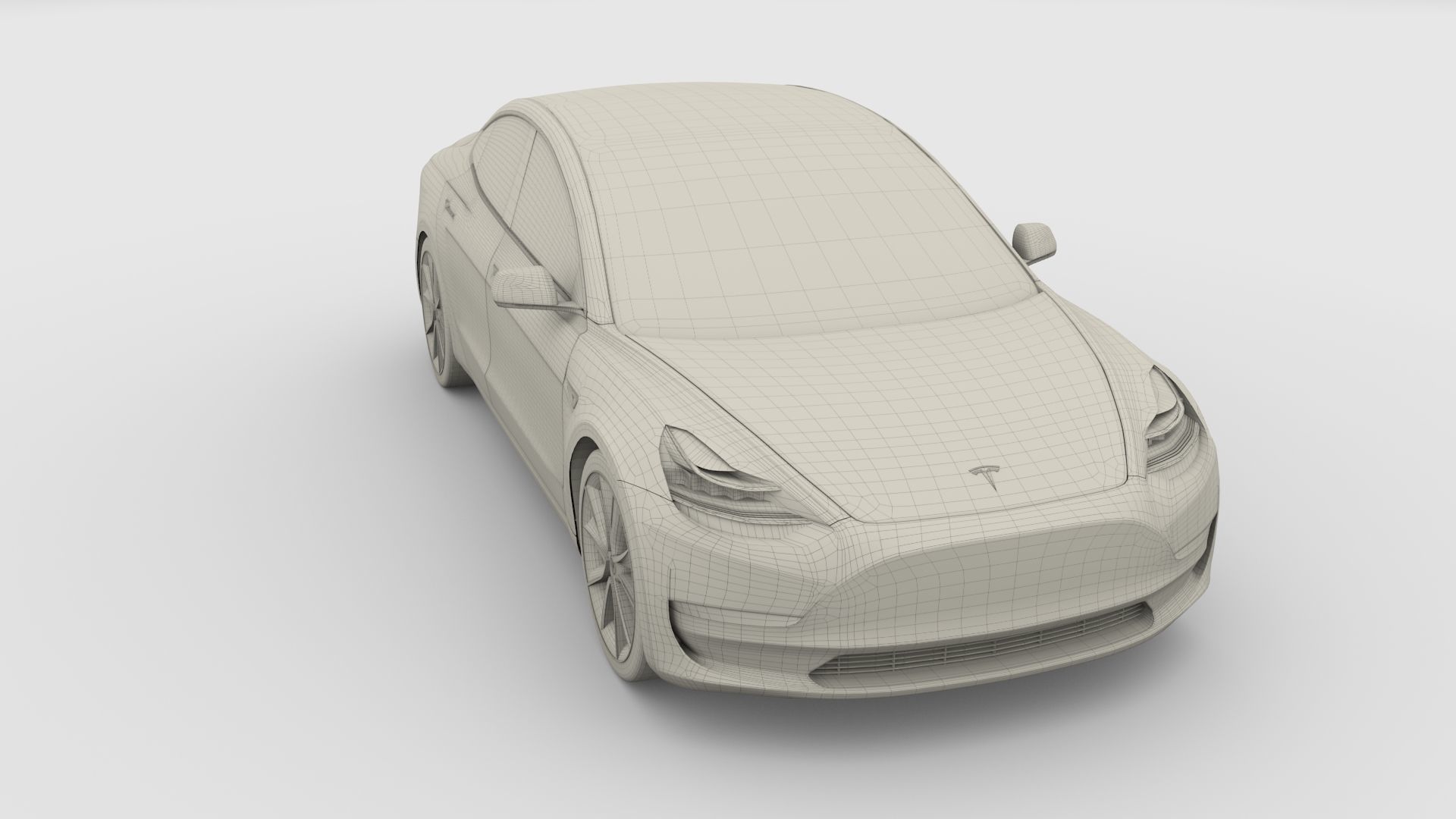 Tesla Model 3 Silver 3D model_14