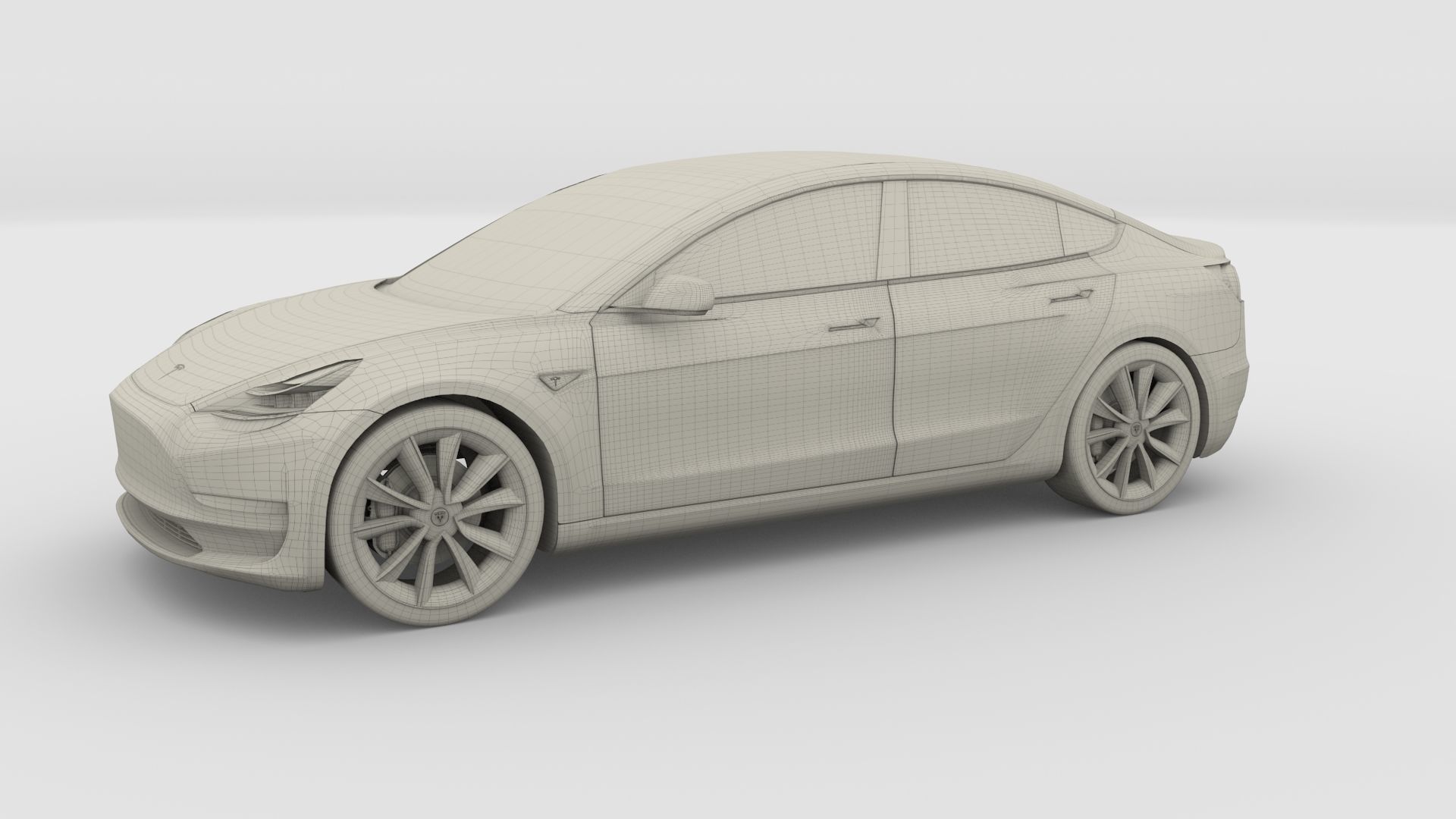 Tesla Model 3 Silver 3D model_27
