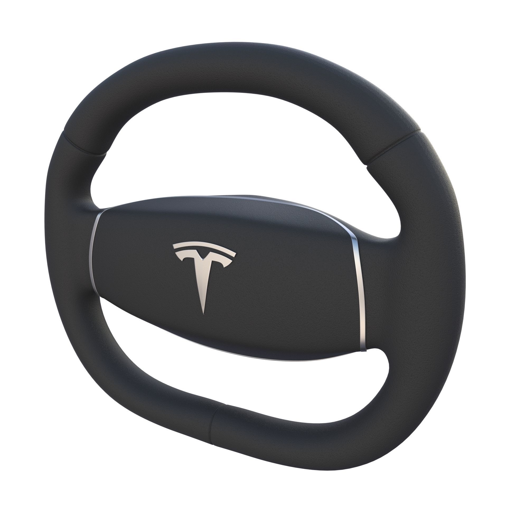 Tesla Model 3 Steering Wheel Low-poly 3D model_1