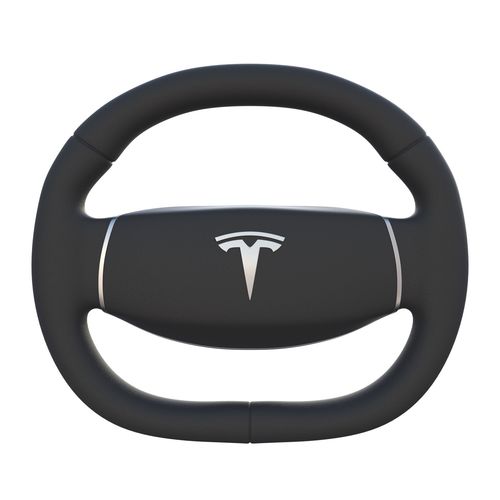 Tesla Model 3 Steering Wheel Low-poly 3D model