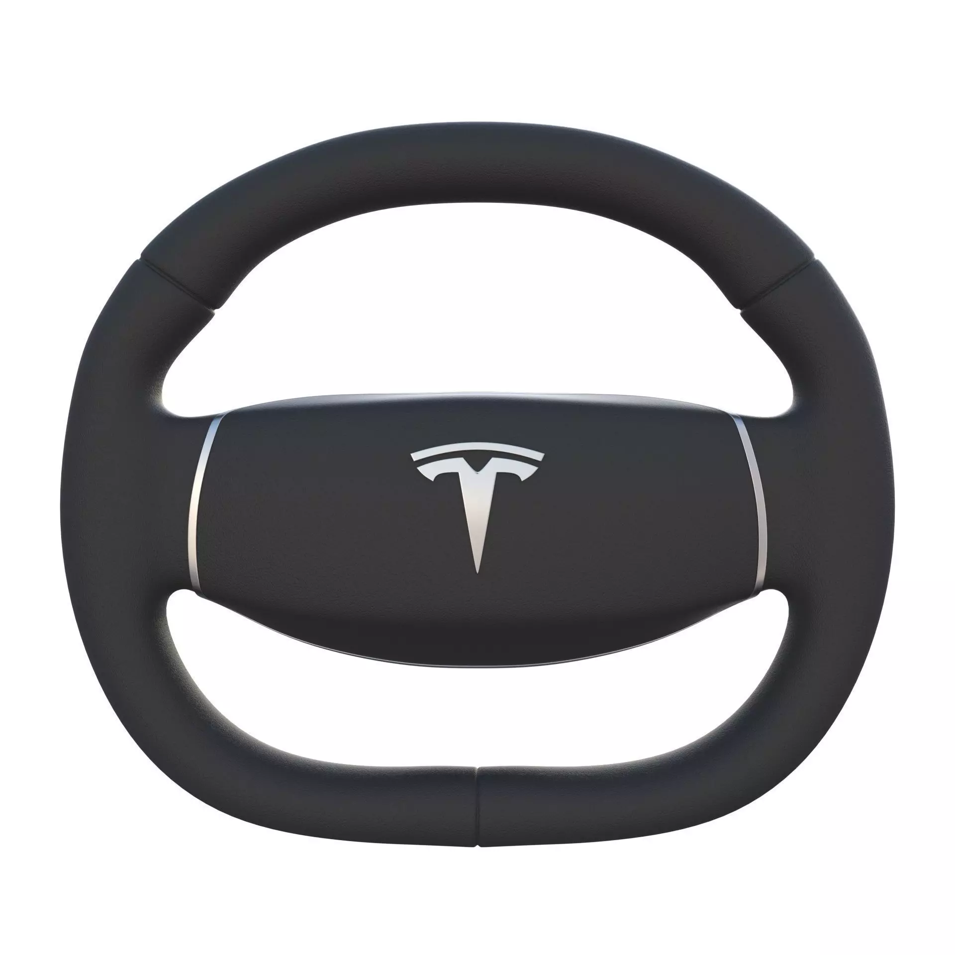 Tesla Model 3 Steering Wheel Low-poly 3D model_0