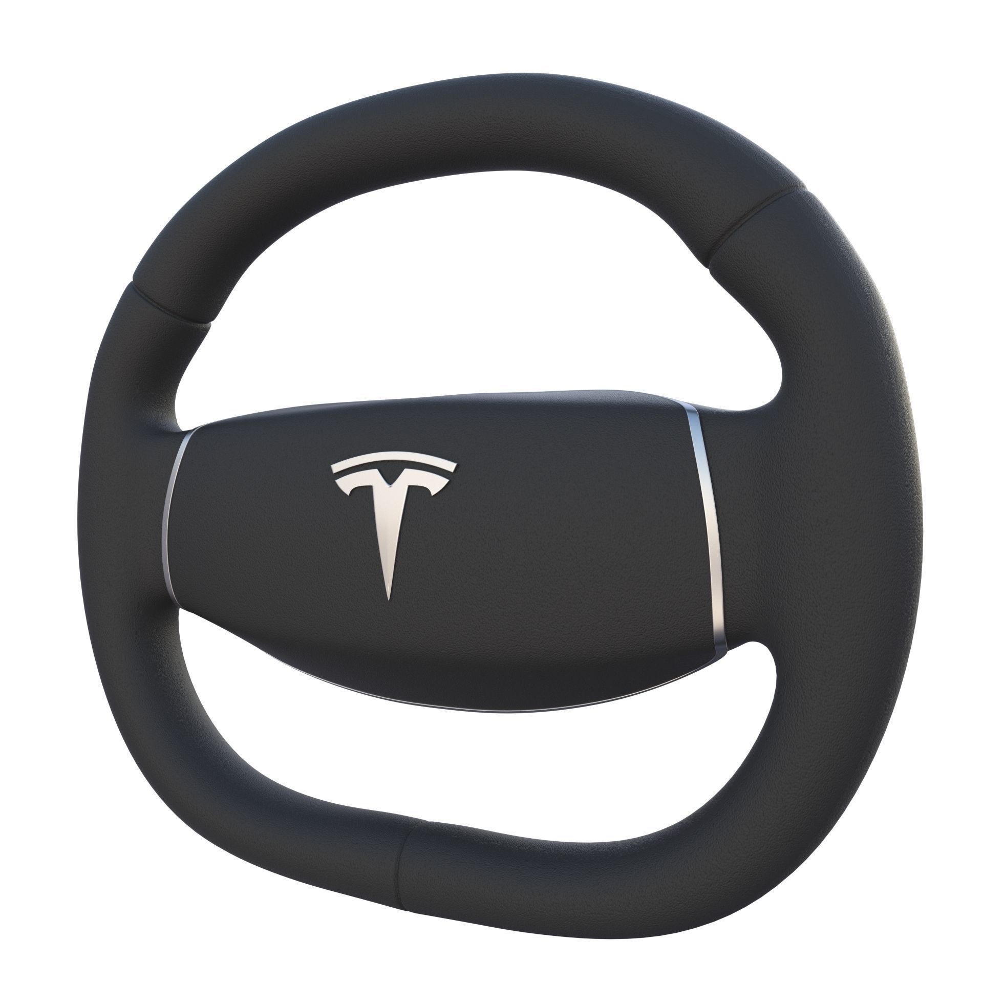 Tesla Model 3 Steering Wheel Low-poly 3D model_2