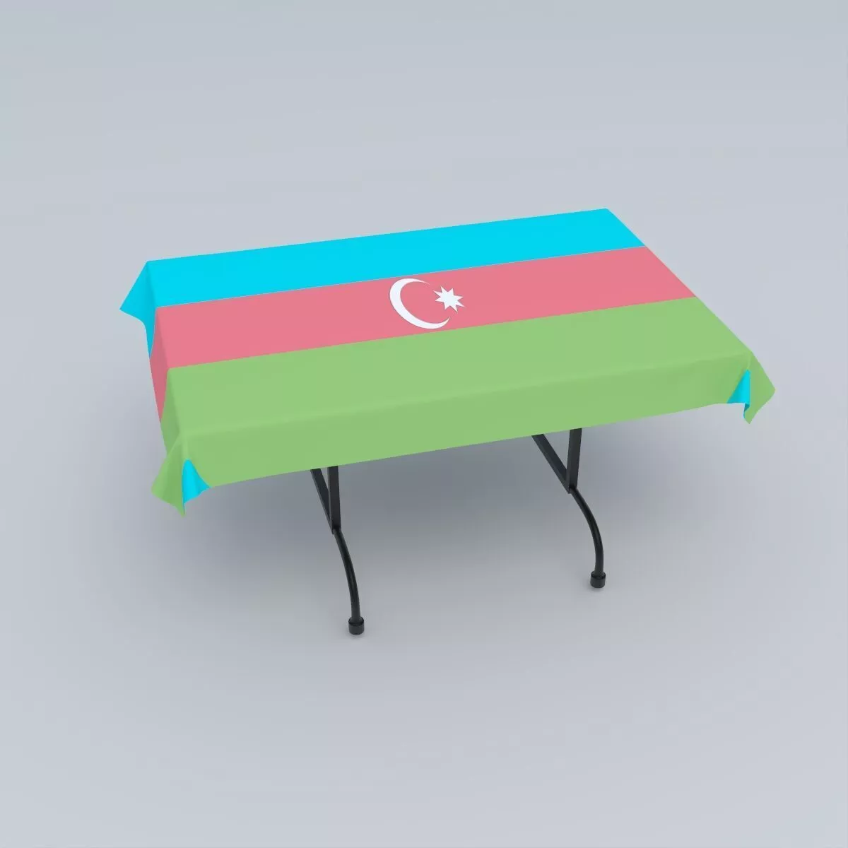 Flag of Azerbaijan 3D model