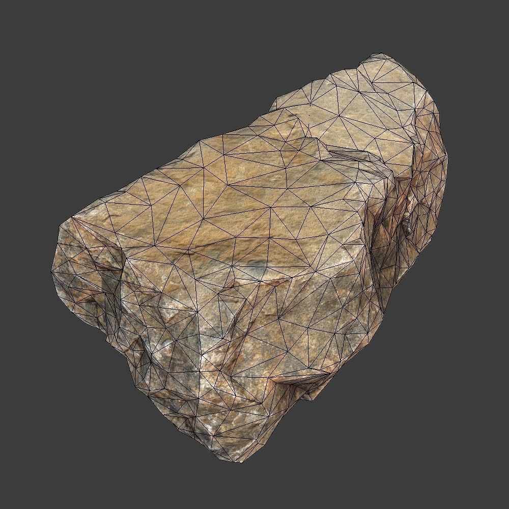 Emma Stone Low-poly 3D model_9