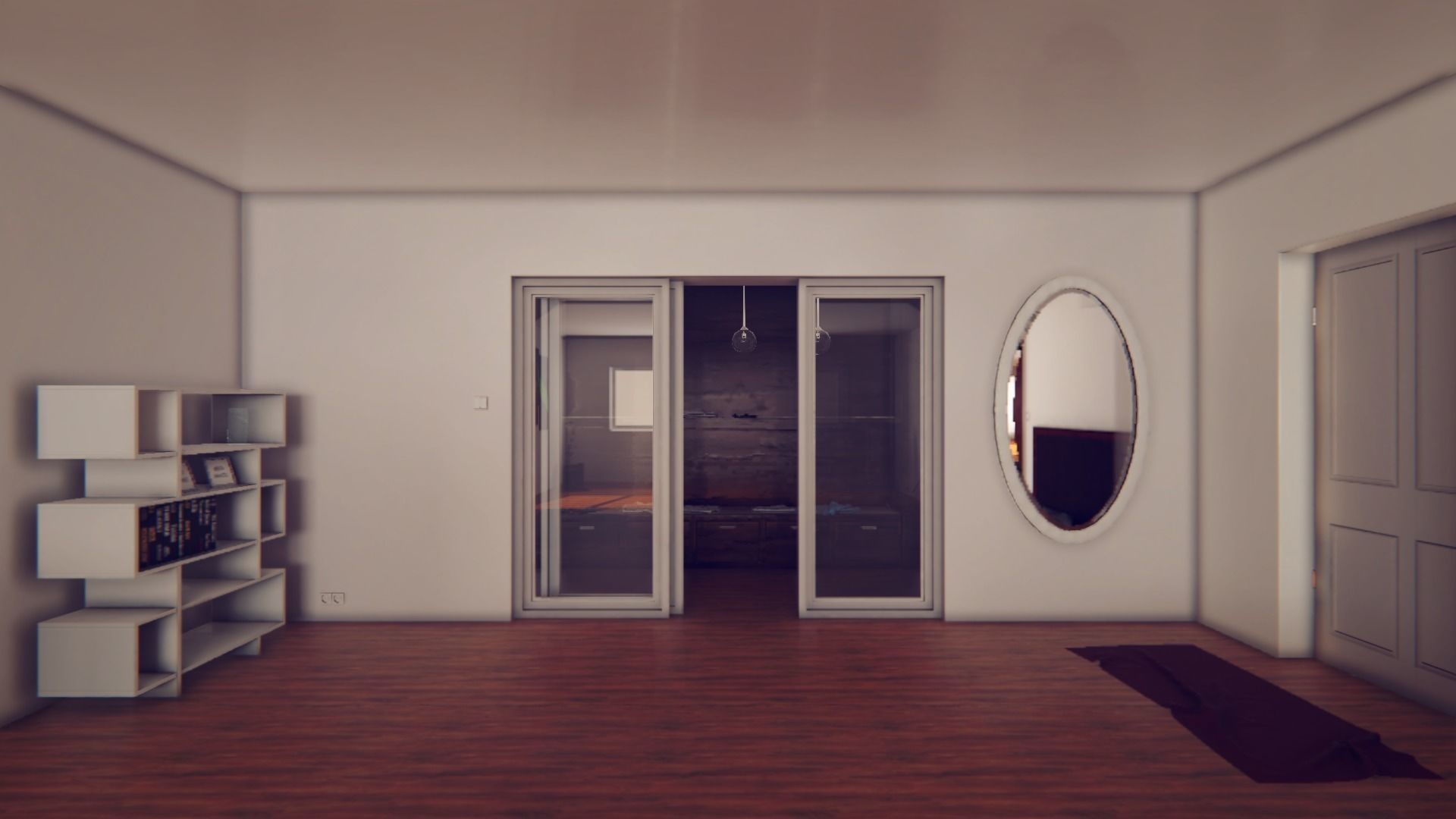 Modern Archviz Bedroom Low-poly 3D model_1