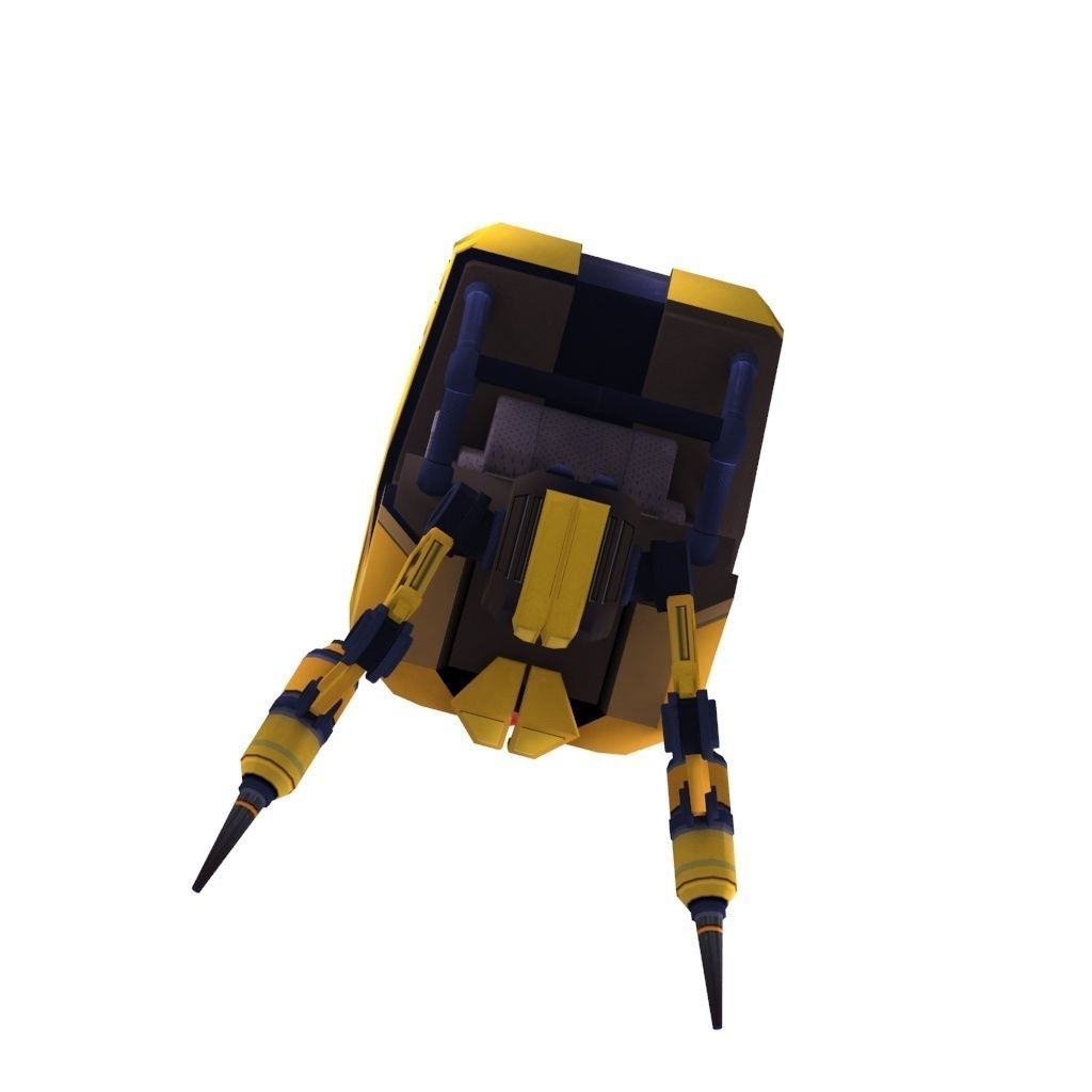 Utility Robot Low-poly 3D model_4