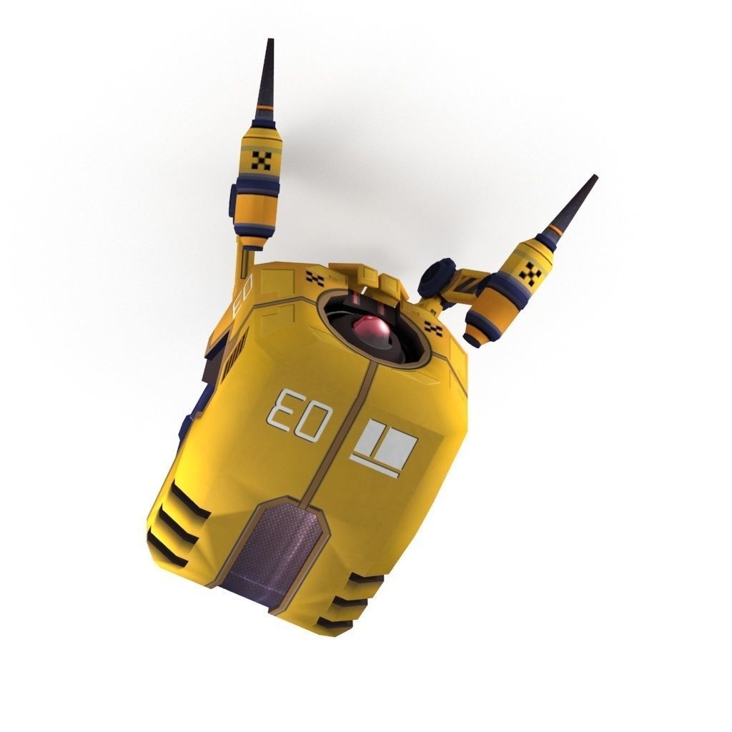 Utility Robot Low-poly 3D model_2