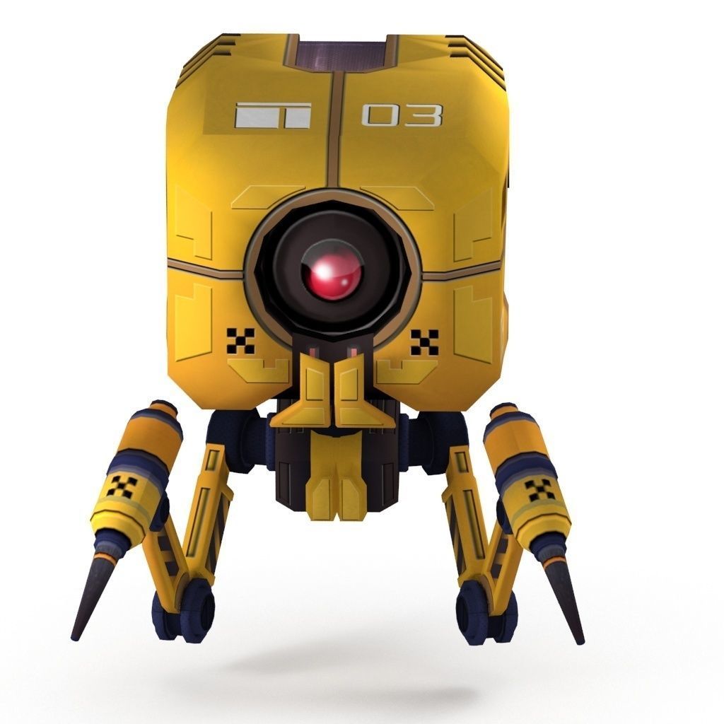 Utility Robot Low-poly 3D model_0