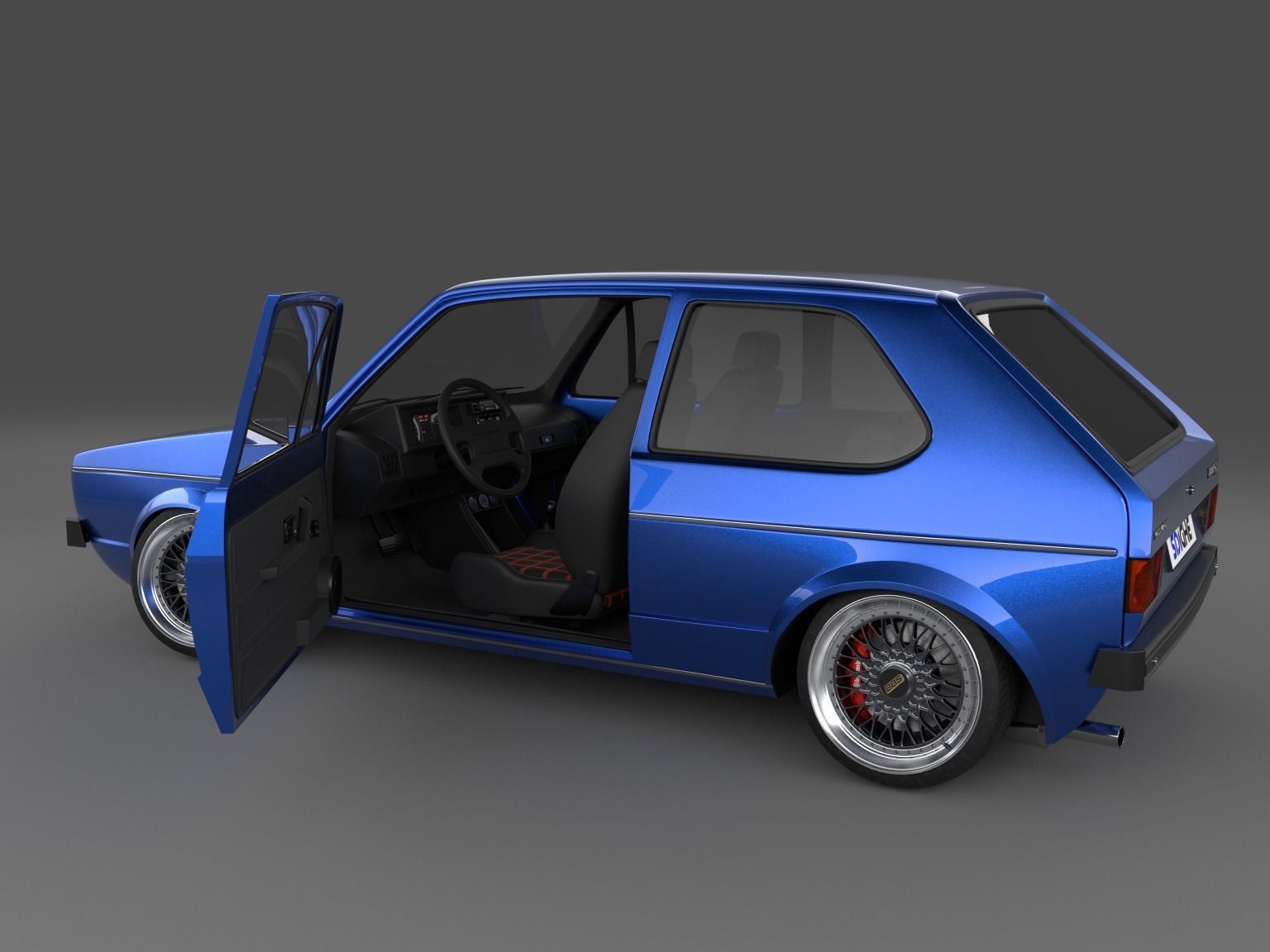 Volkswagen Golf Mk I 3D model_4