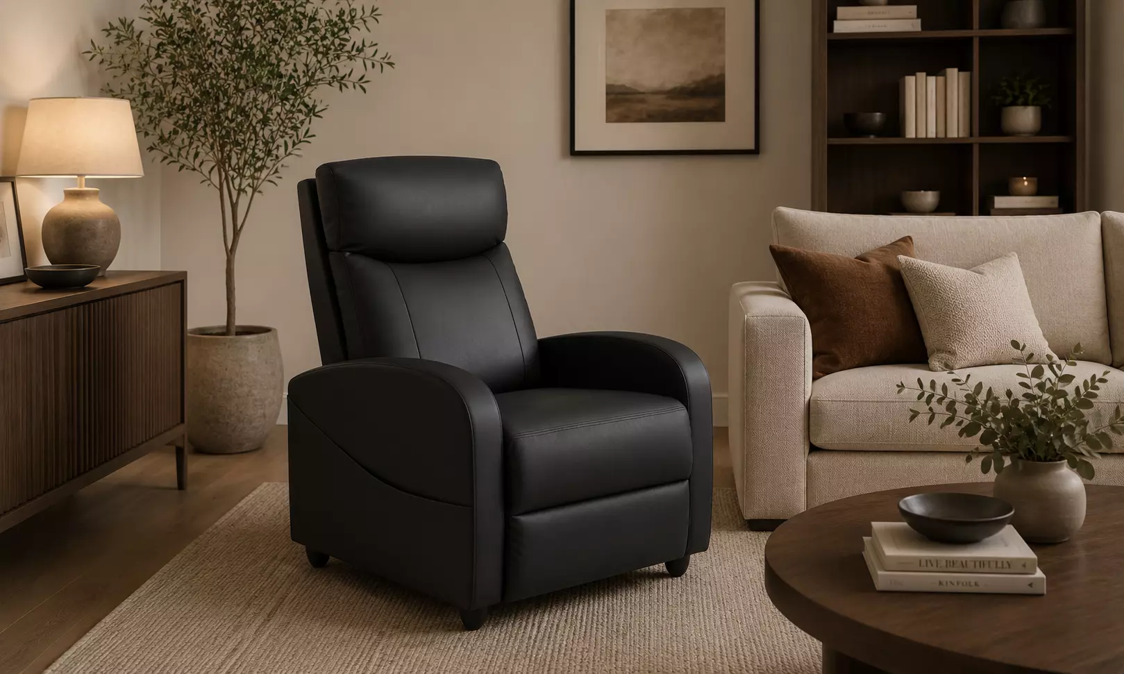 Modern Leather Recliner Chair Model 3D model