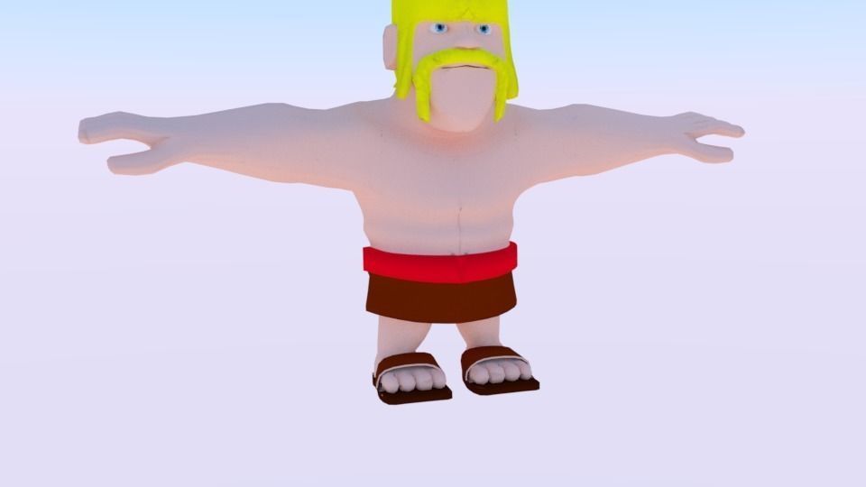Barbarian jesus character Free 3D model_0