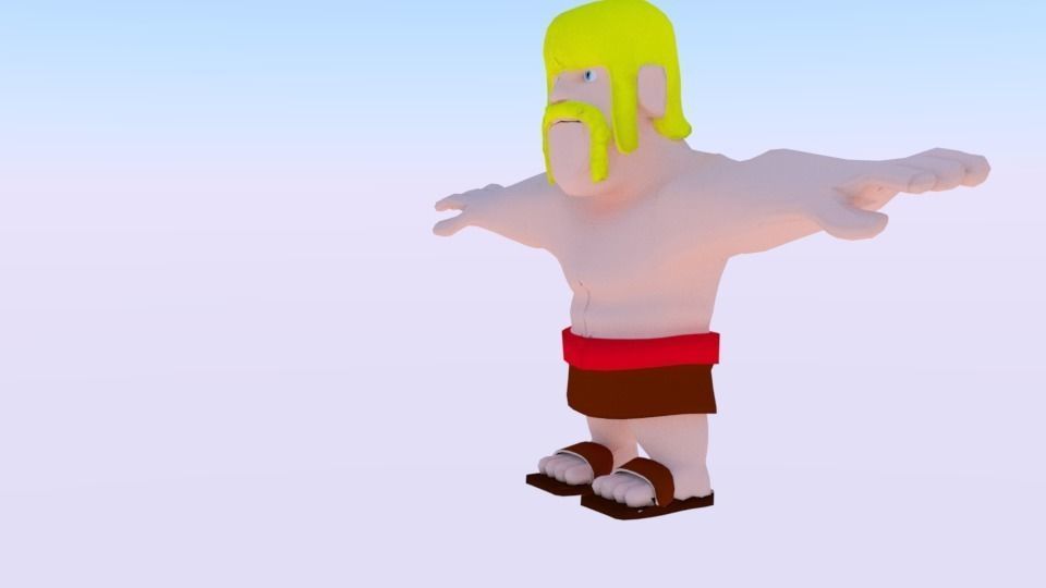 Barbarian jesus character Free 3D model_1