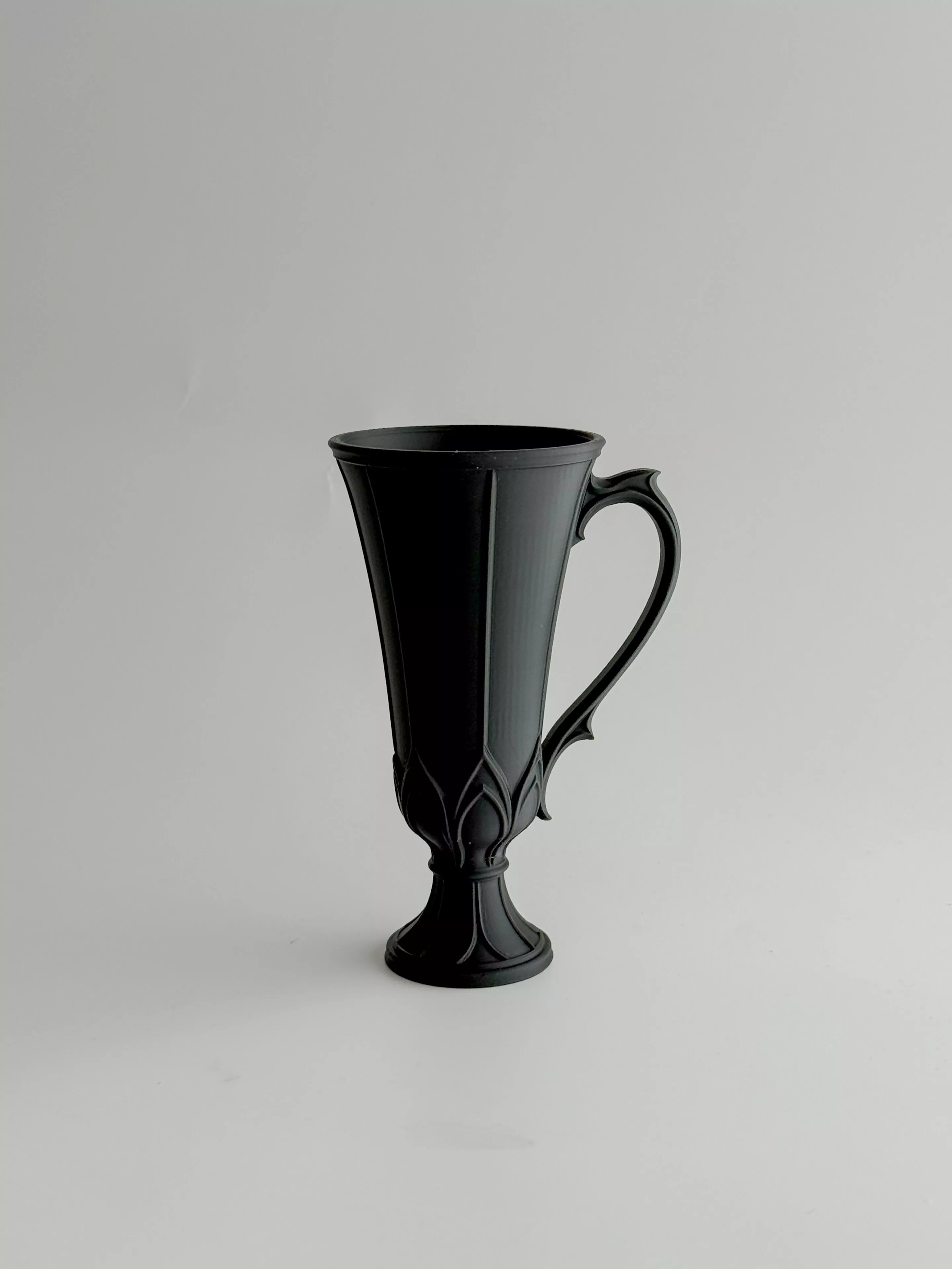 Tall Slim Tea Cup Gothic Decorative Goblet Cup 3D print model