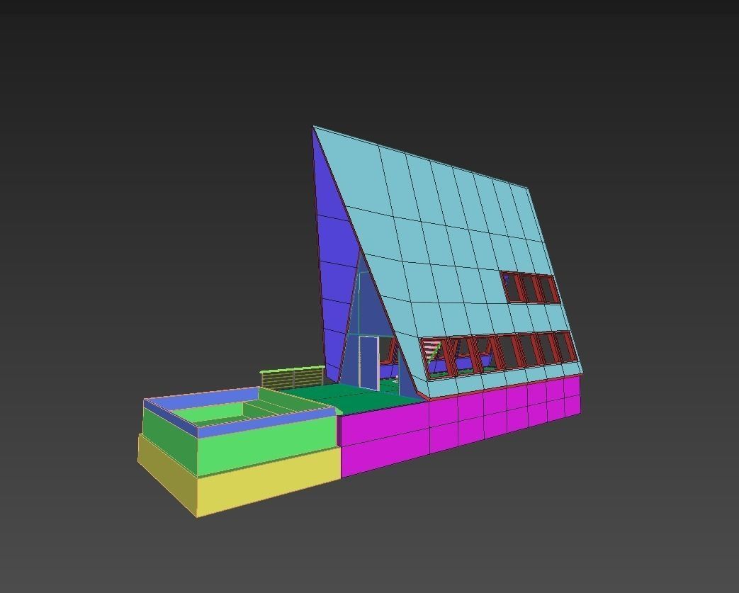 Basic Forest House Free low-poly 3D model_0