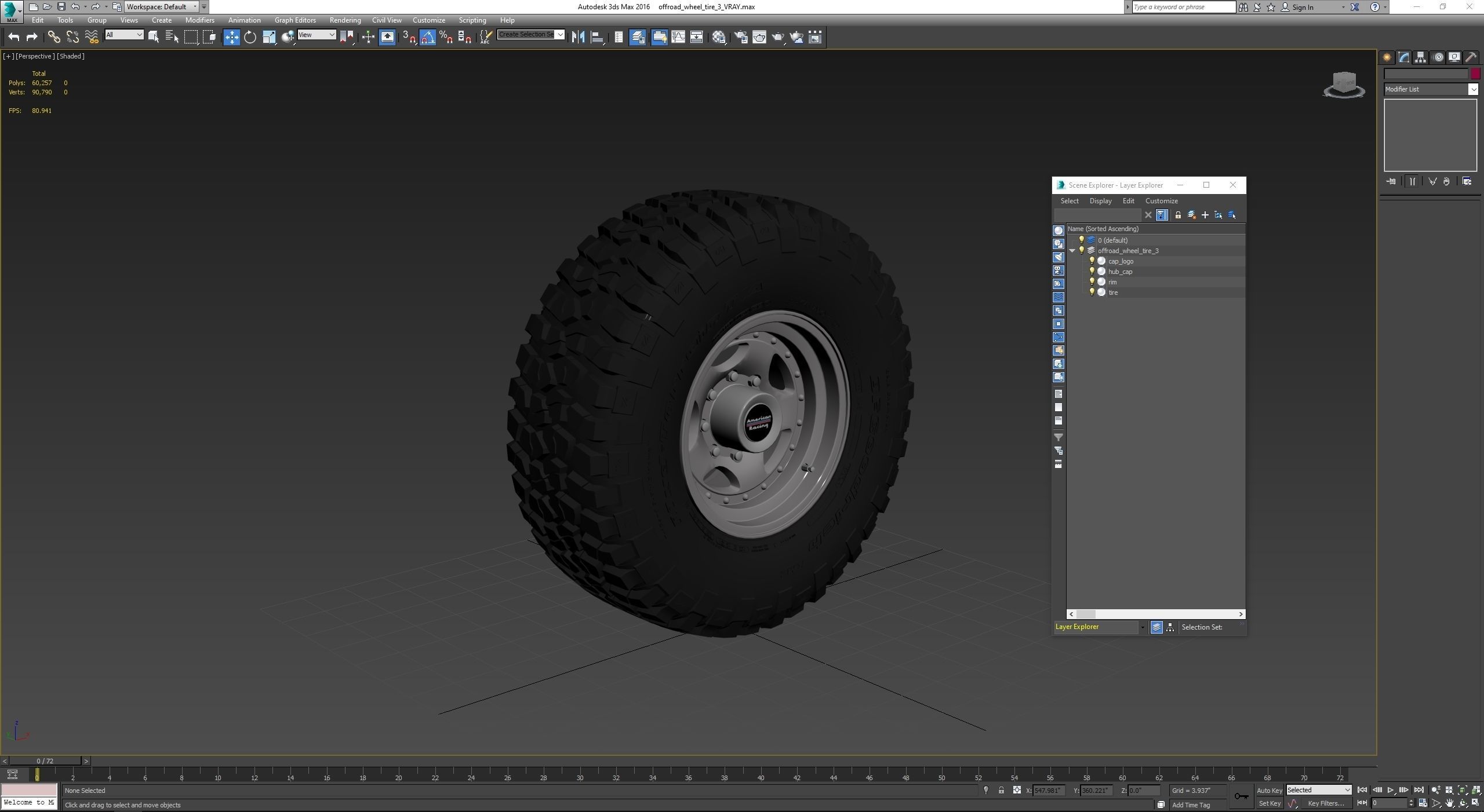 OFF ROAD WHEEL AND TIRE 3 3D model CGTrader