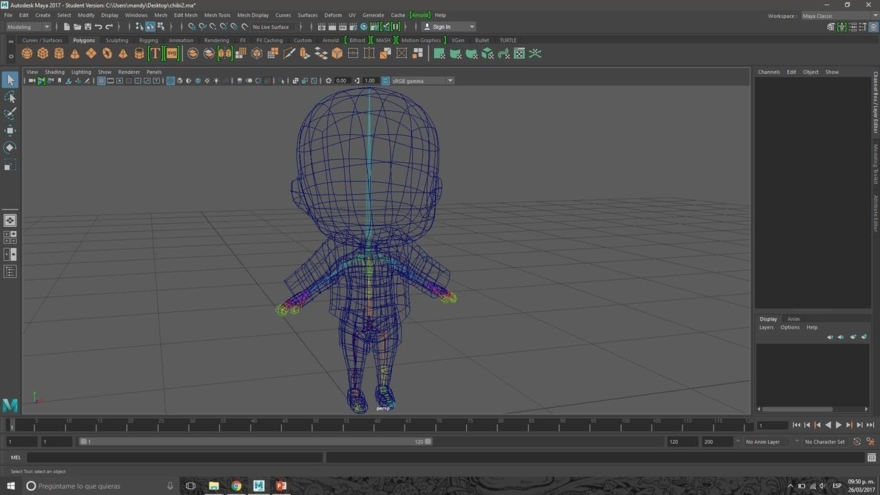 chibi character Low-poly 3D model_4