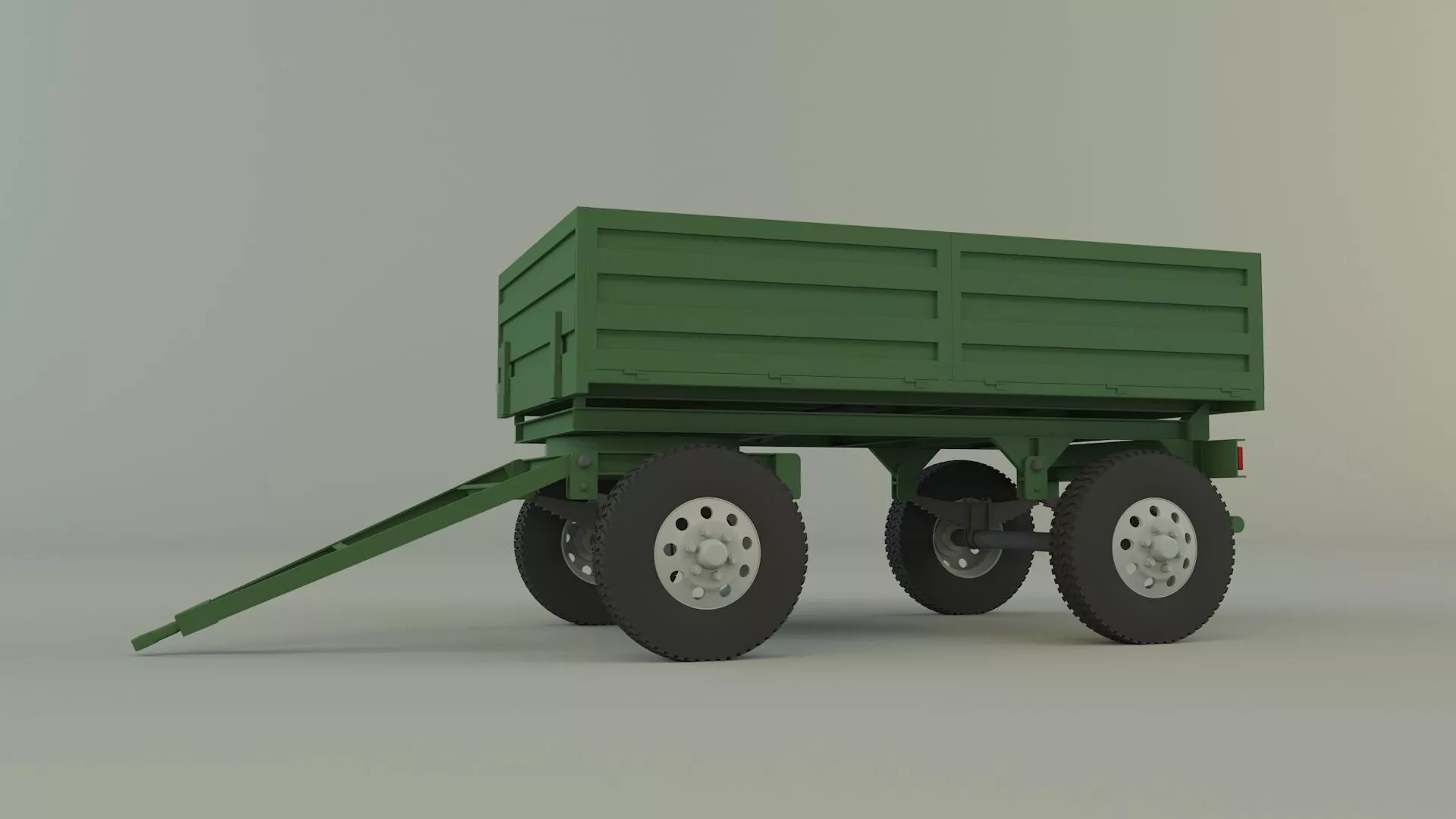 garden tractor trailer model 3D model