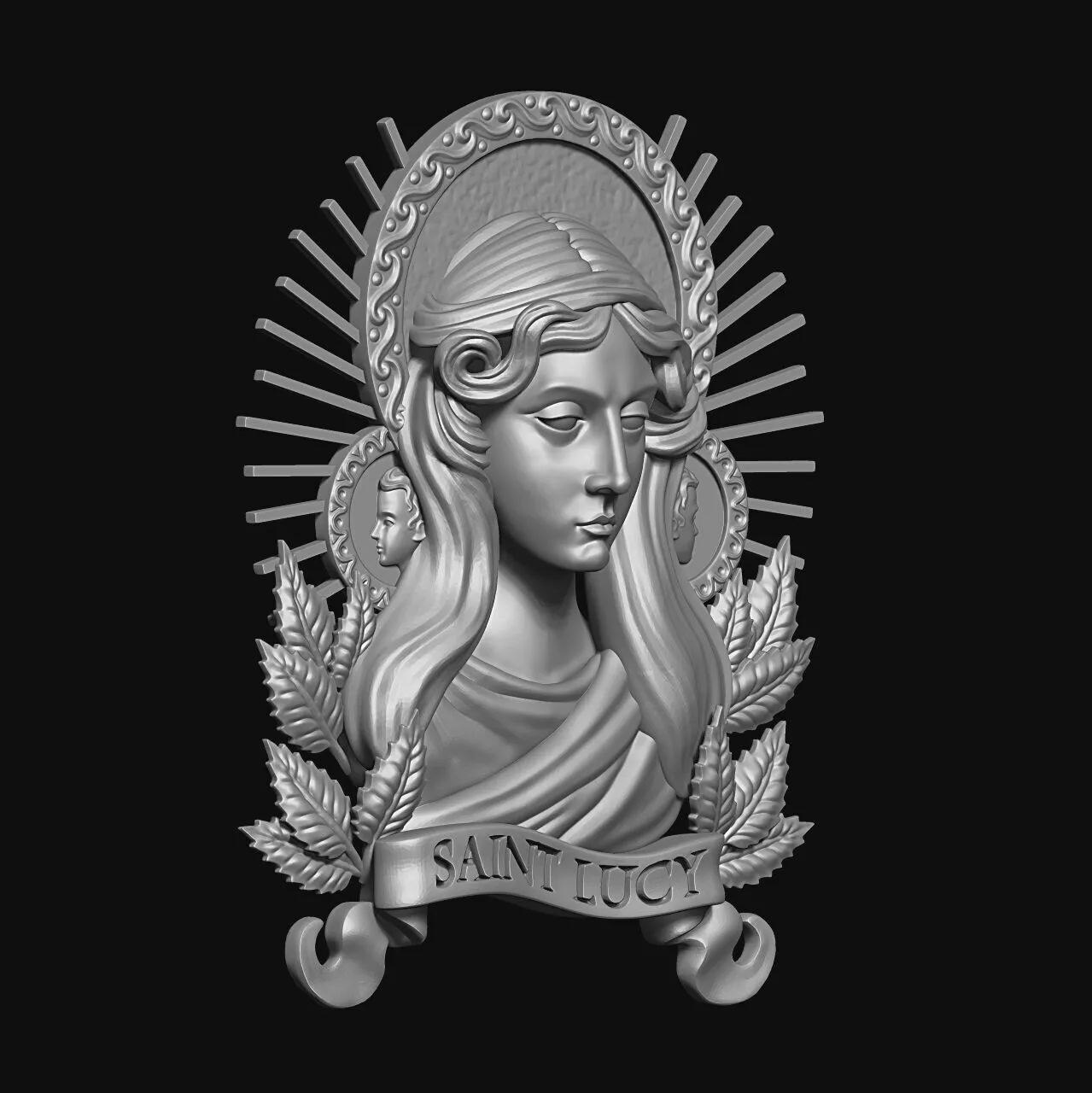 Santa Lucia - Saint Lucy - Jewerly-Masonry-Carpentry - CNC and 3D print model