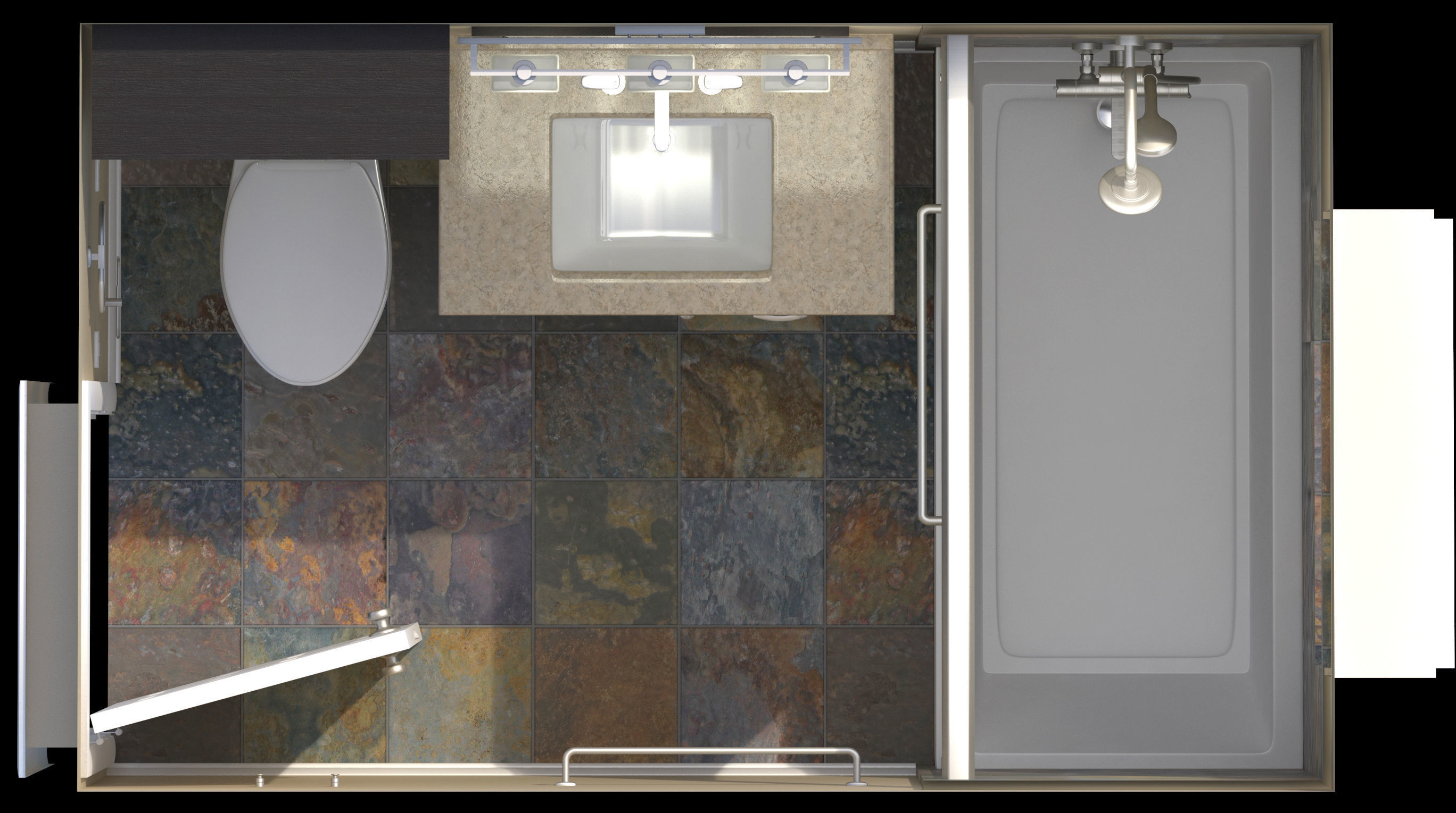 Bathroom-001 3D model_1
