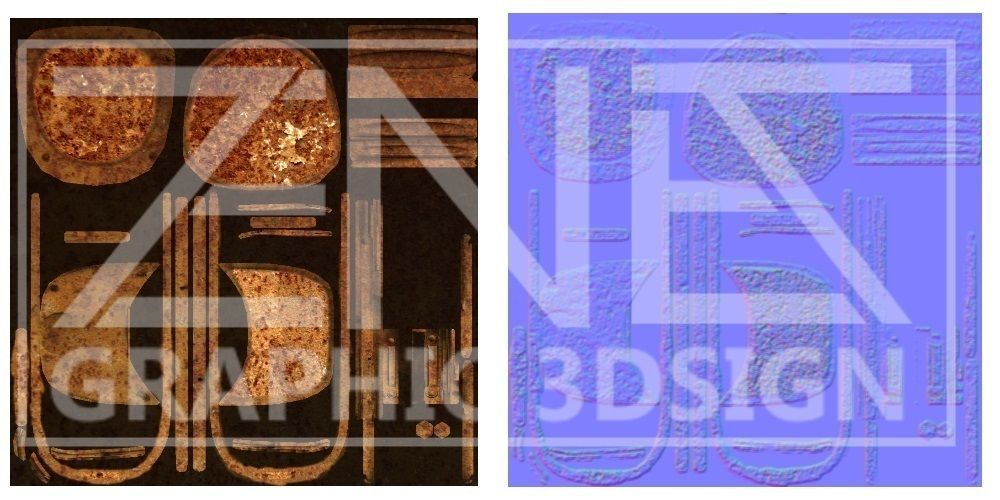 Post-Apocalyptic Folding Chair Set  --  Game-Ready Low-poly 3D model_16