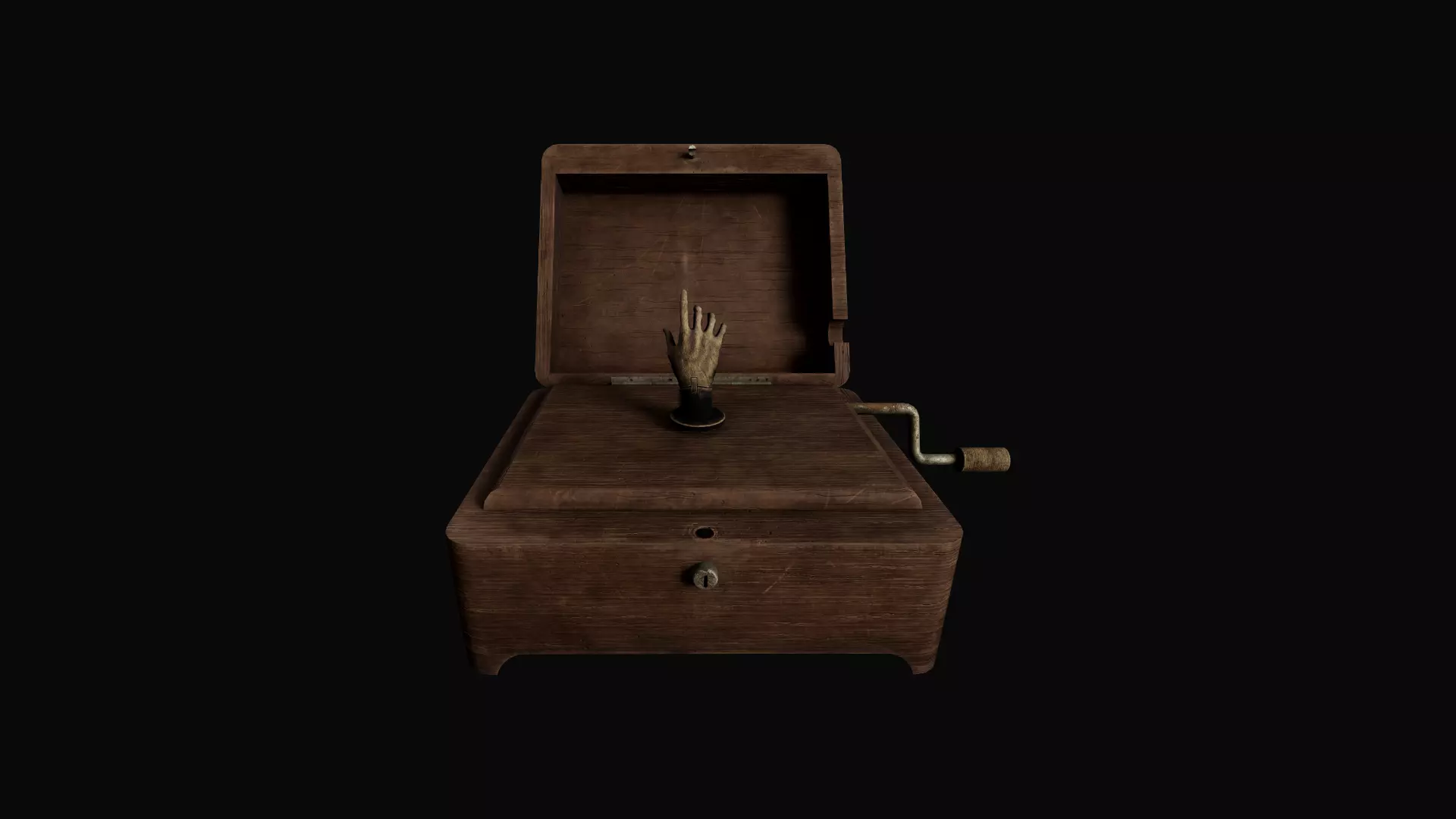 Old Music Box Low-poly 3D model