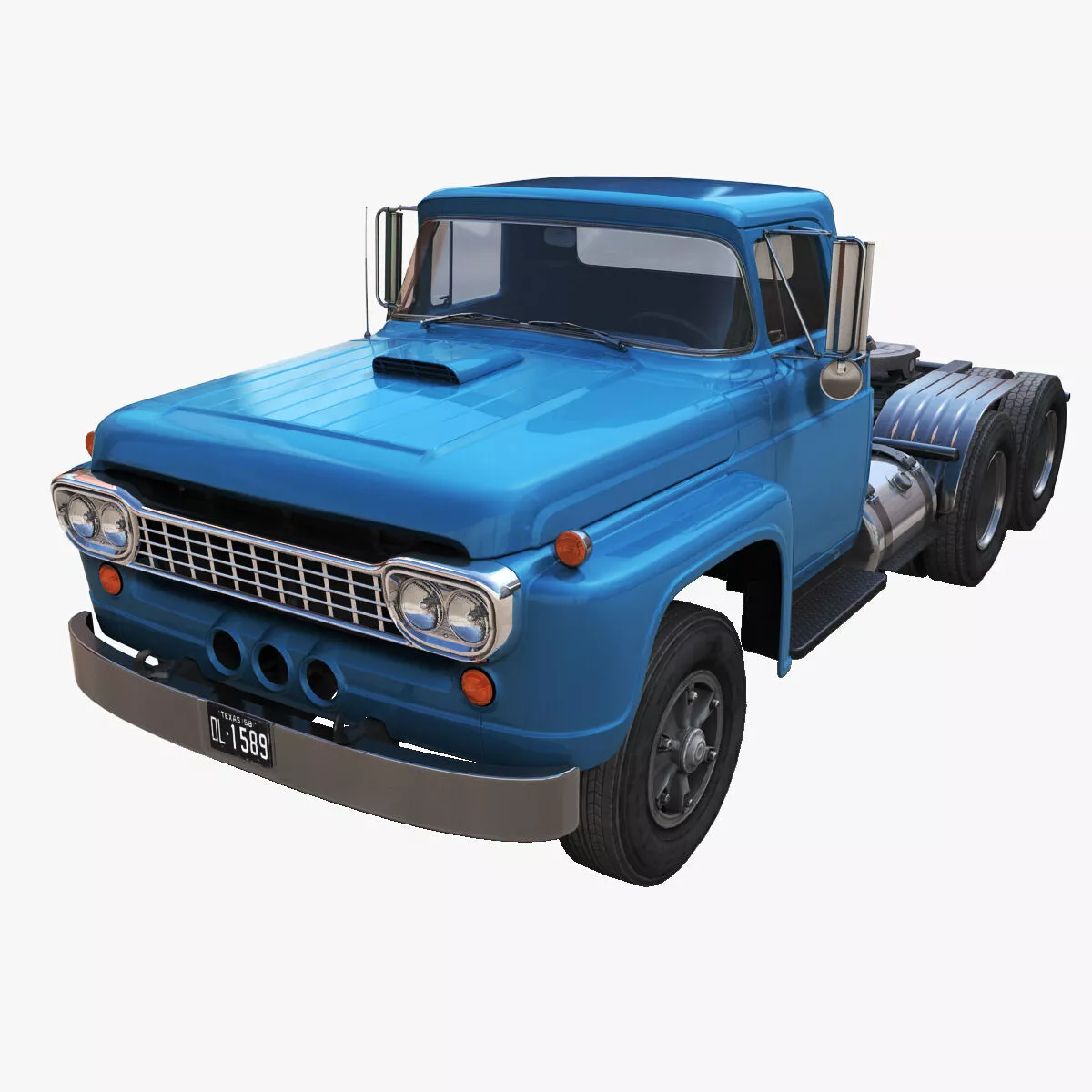 1958 F 800 American truck Low-poly 3D model