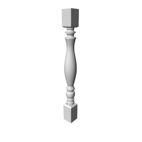 Baluster column 3D model_1