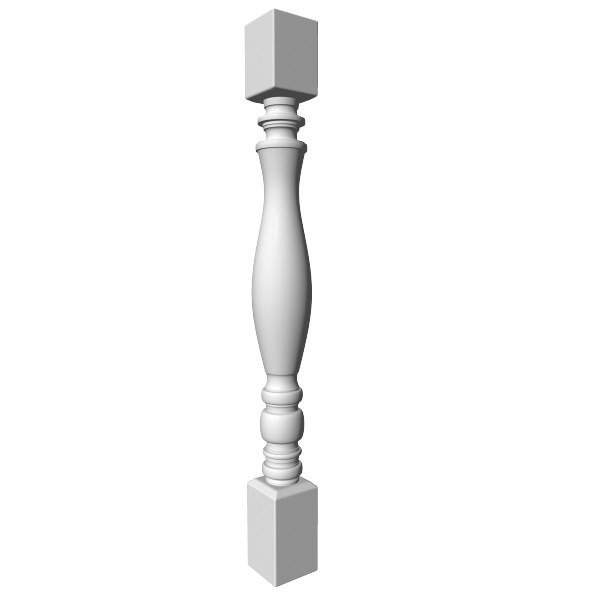 Baluster column 3D model_5