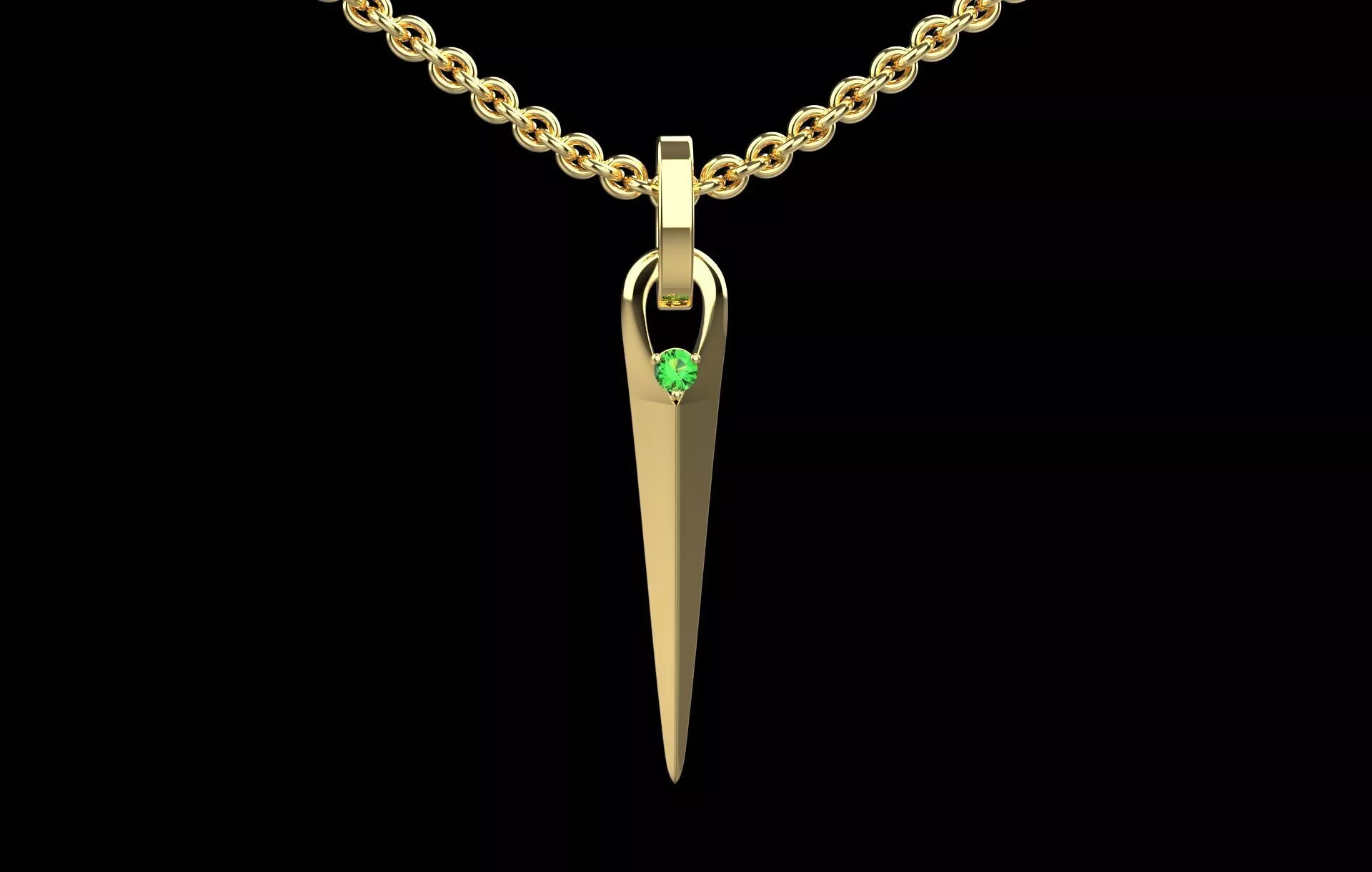 Spear shaped pendant 3D print model