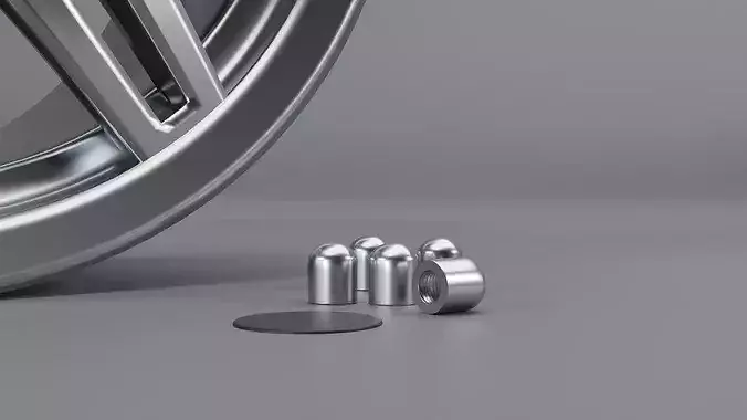Car Wheel Car Tire Low-poly 3D model 3