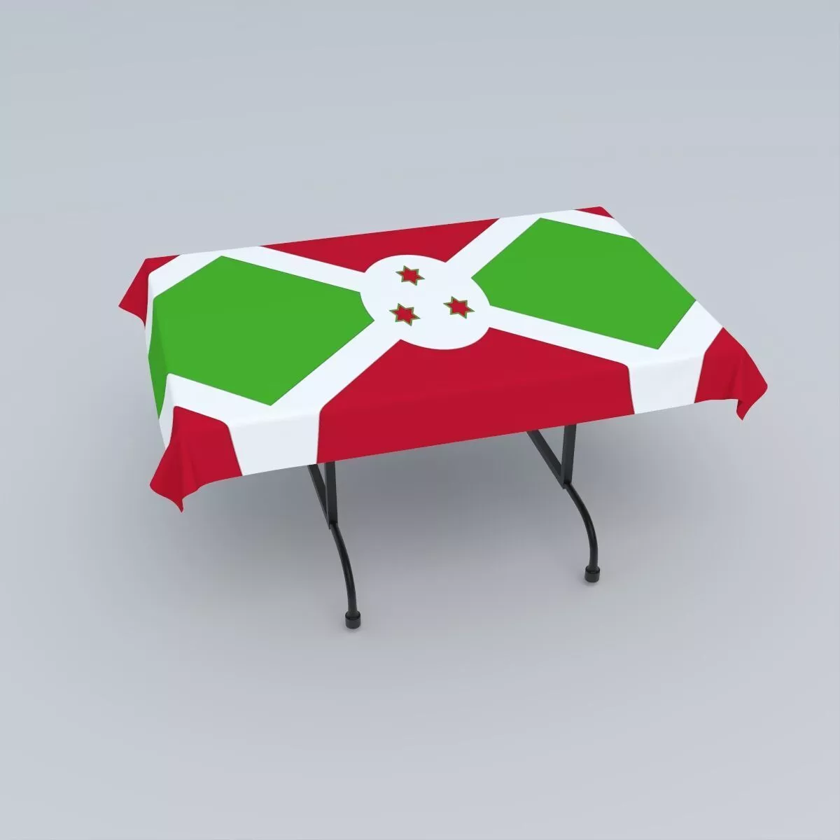 Flag of Burundi 3D model