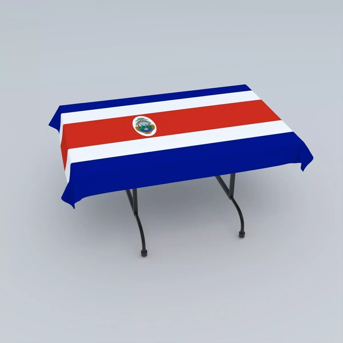 Flag of Costa Rica state 3D model