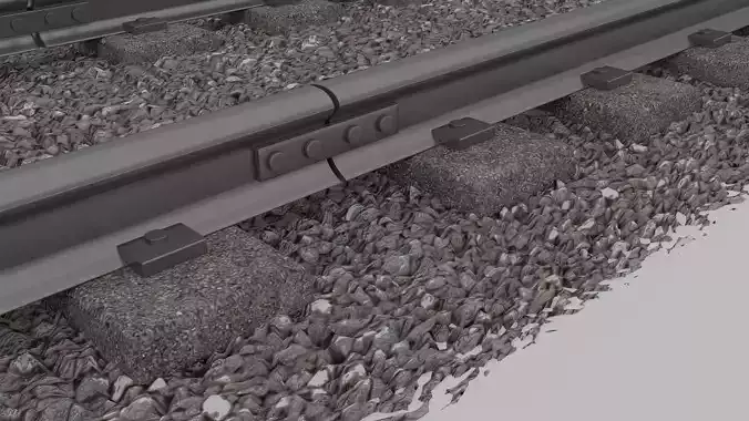 Train Subway Rail 3D model Train Subway Rail 3D model