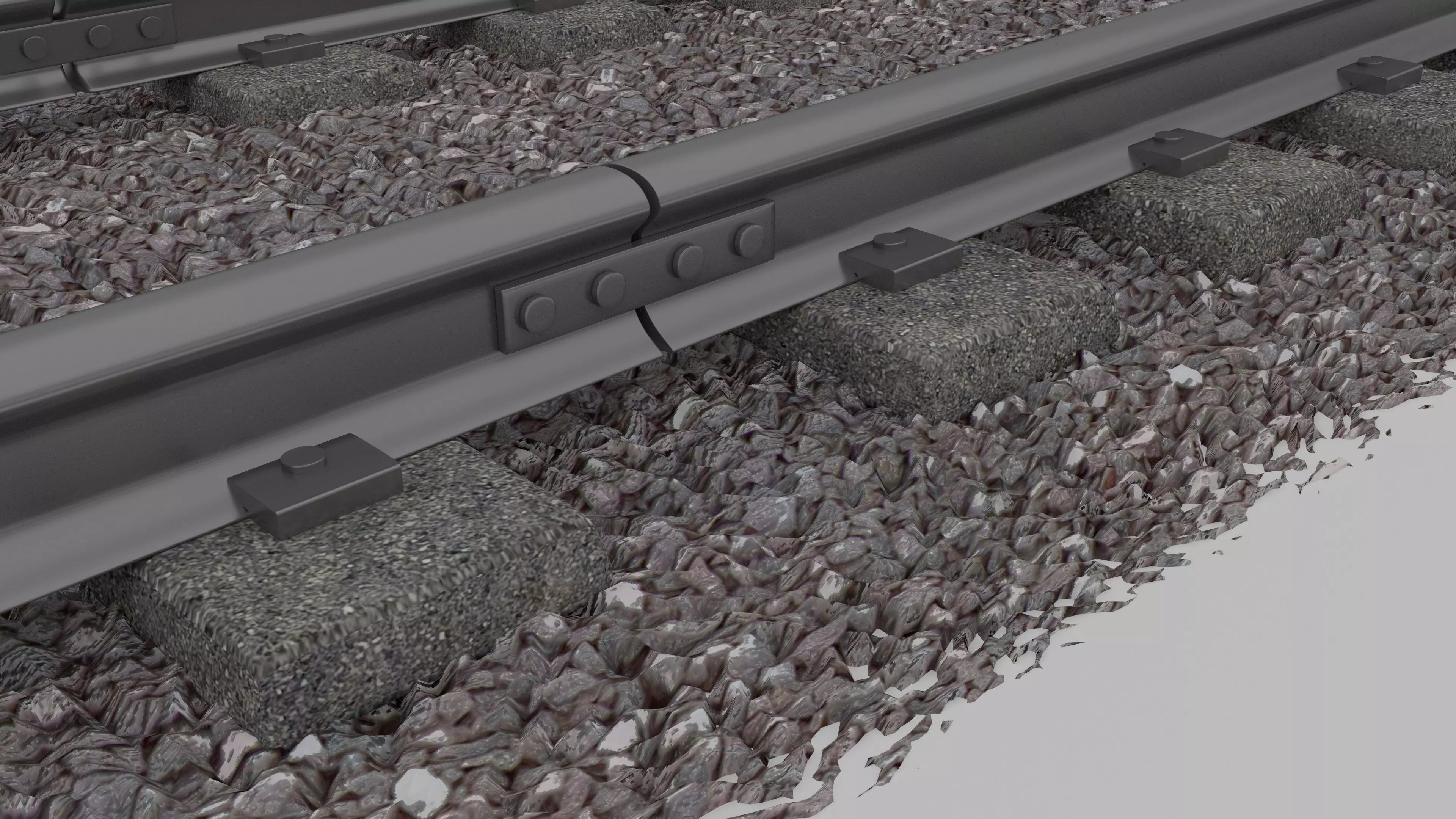 Train Subway Rail 3D model_0
