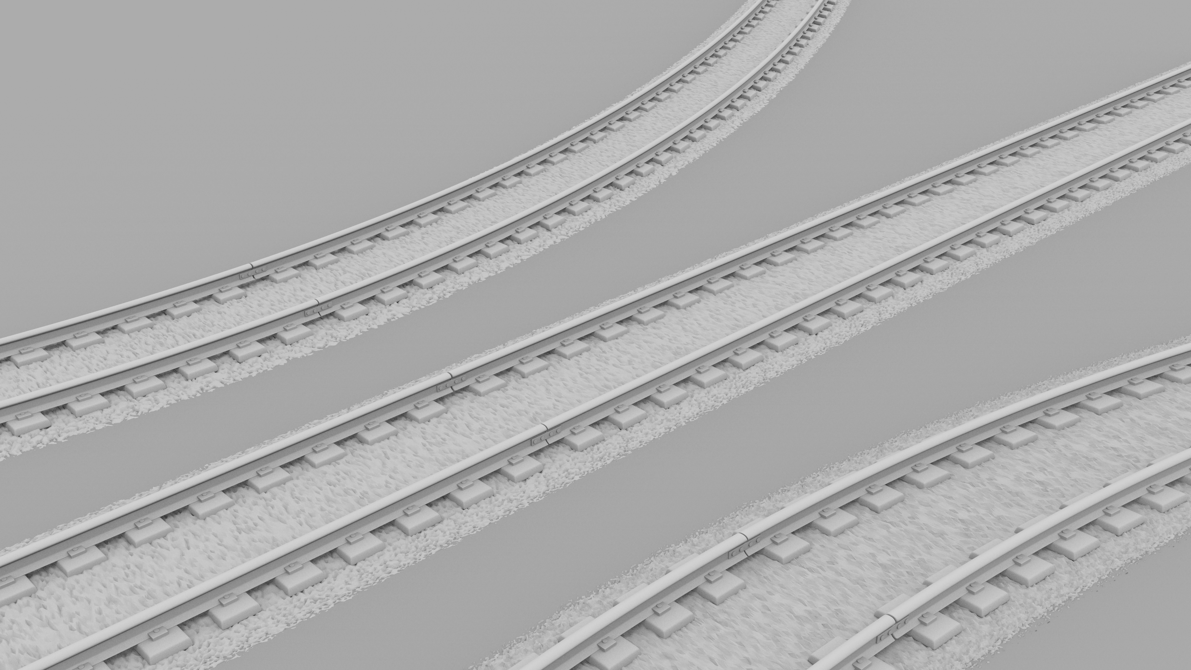Train Subway Rail 3D model_6