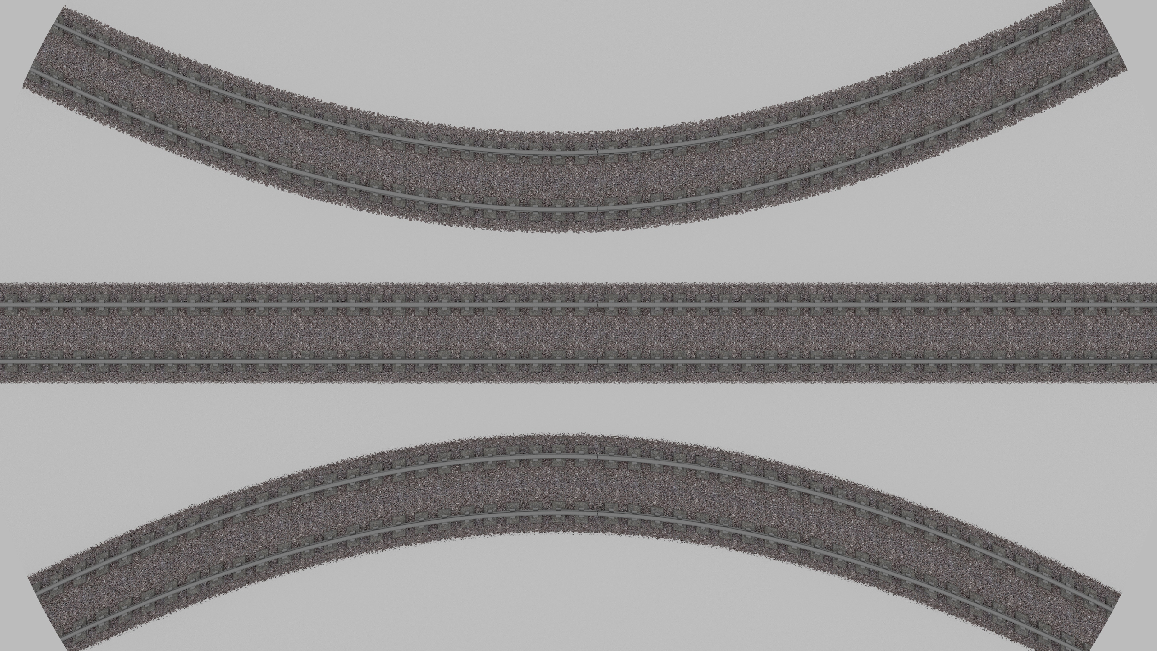 Train Subway Rail 3D model_2