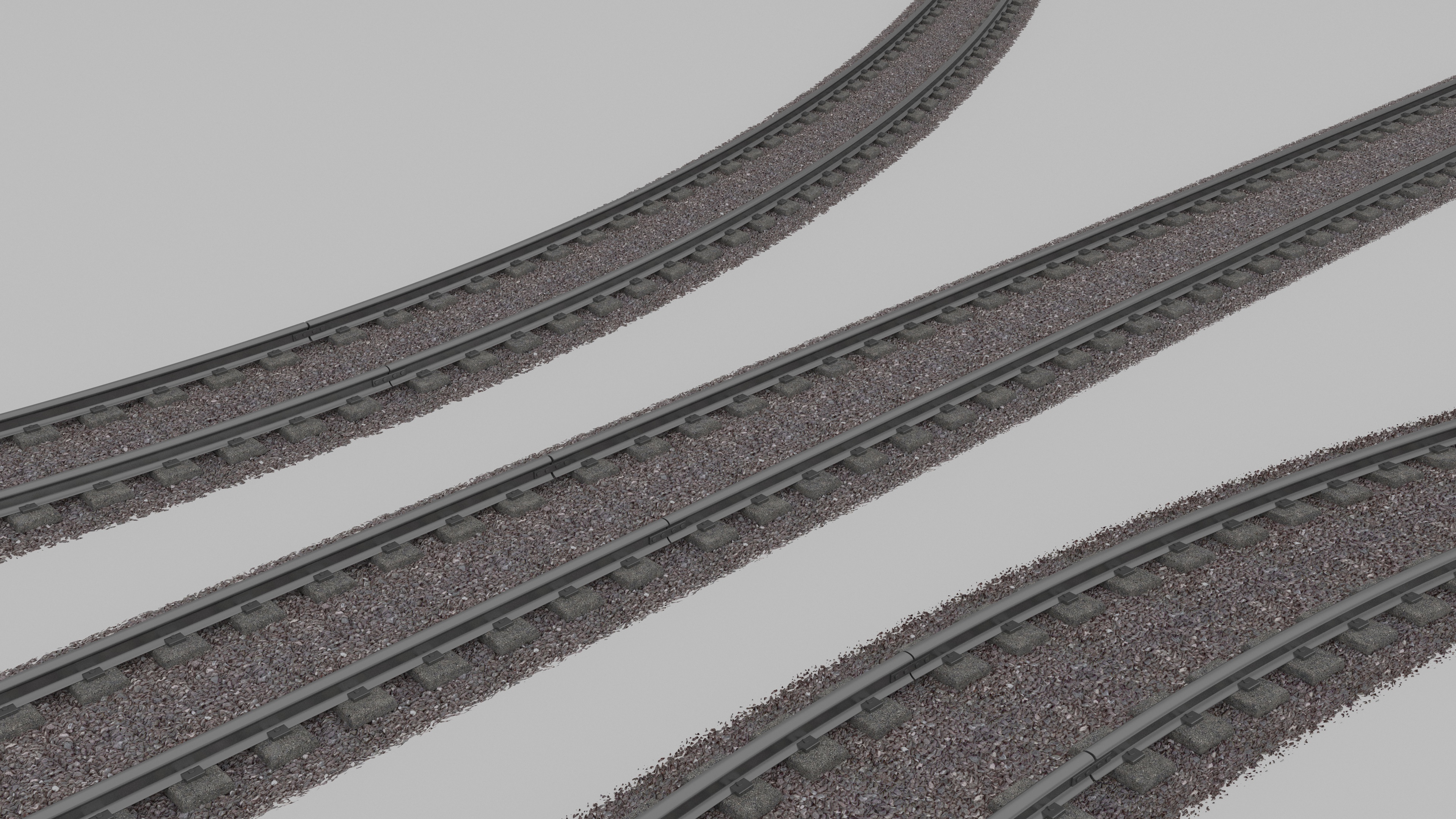 Train Subway Rail 3D model_1