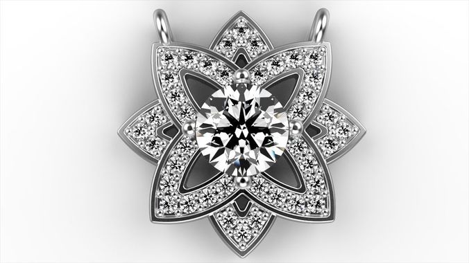 Lily Sapphire Pendant 3D print model