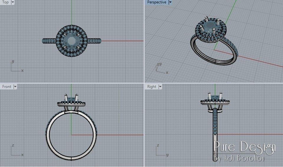 2 Halo Line Ring 3D print model_10
