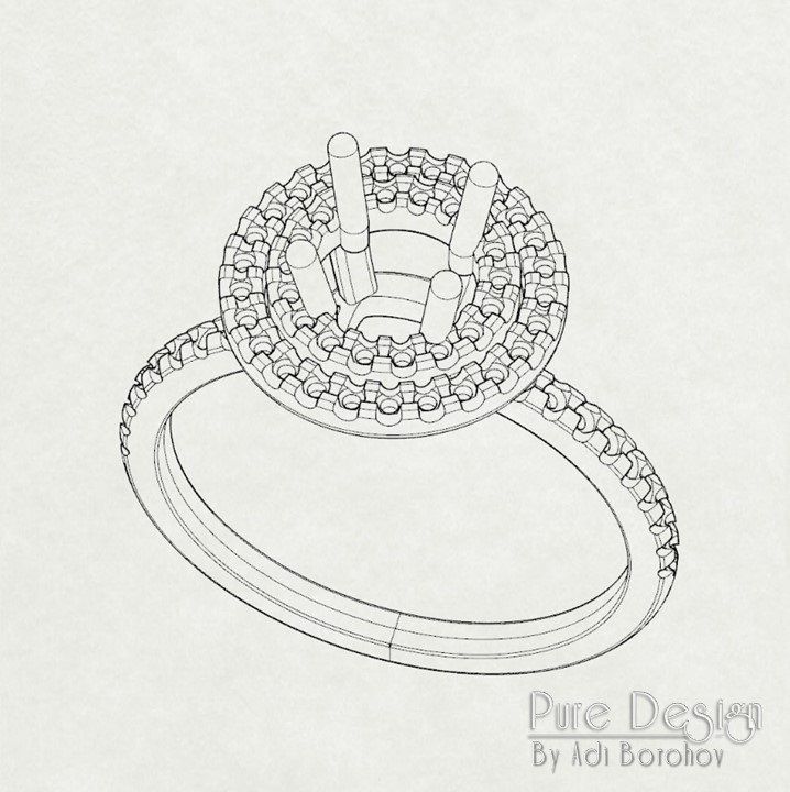 2 Halo Line Ring 3D print model_9